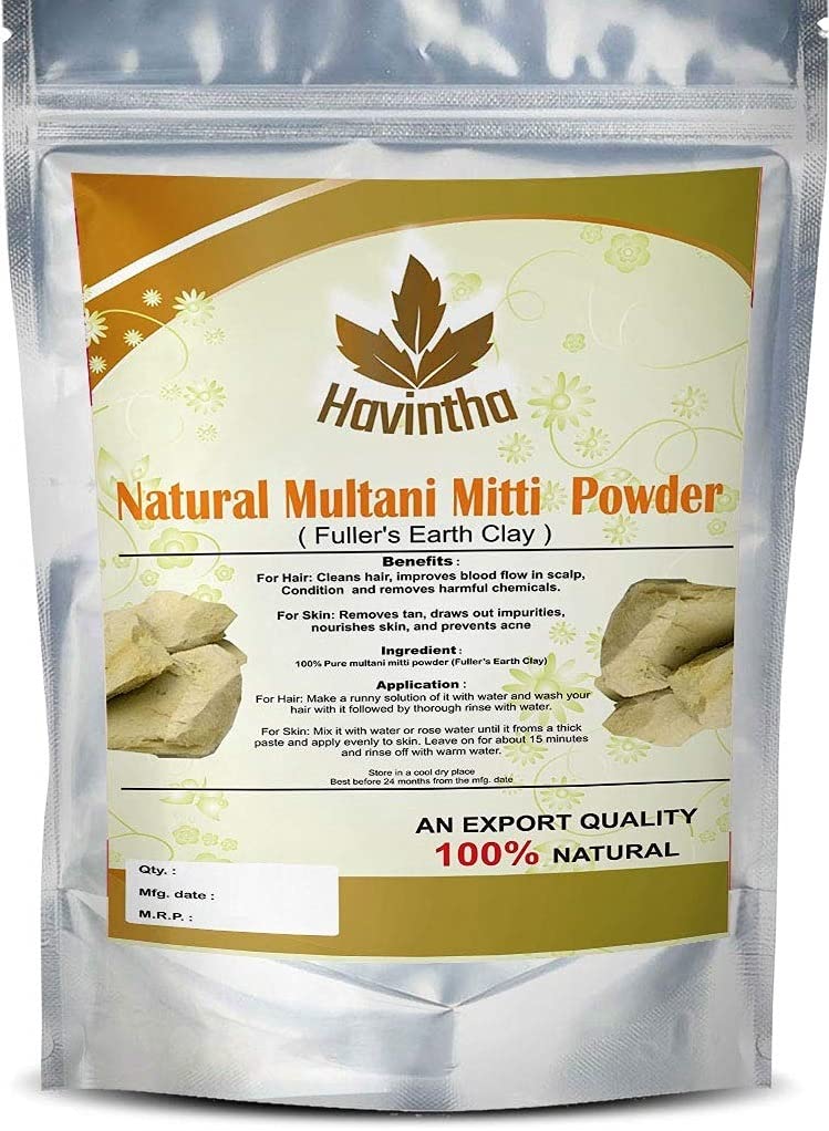 **Havintha Natural Face Pack Combo - Multani Mitti, Sandalwood, Orange Peel, Rose Petal & Amba Haldi Powder (50g Each) for Healthy, Glowing Skin - DIY Skincare & Spa Treatment at Home**