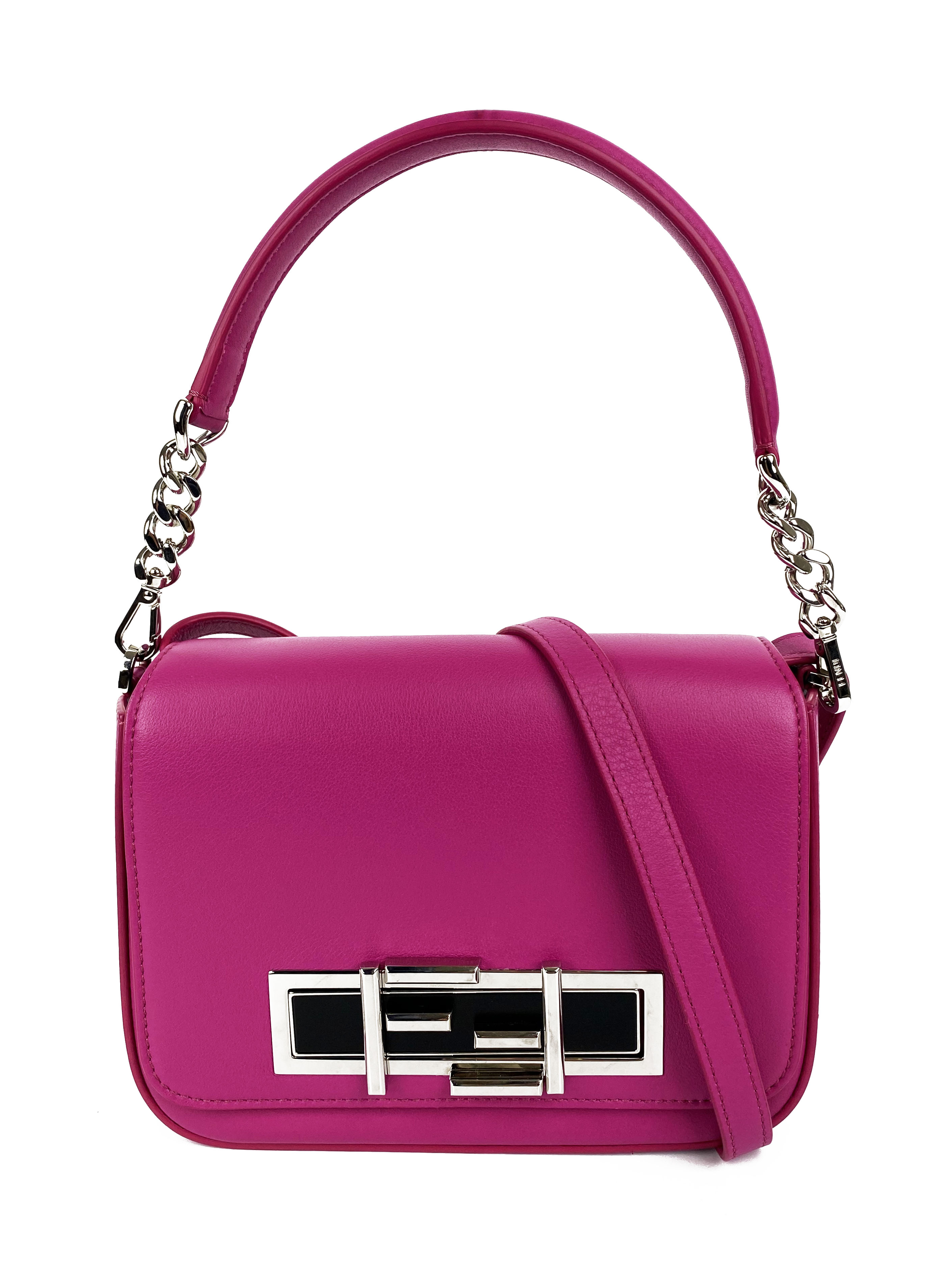 Fendi Magenta 3 Baguette Bag - Luxury Shoulder Handbag for Women | Trendy Crossbody Purse for Party, Dating & Everyday Use