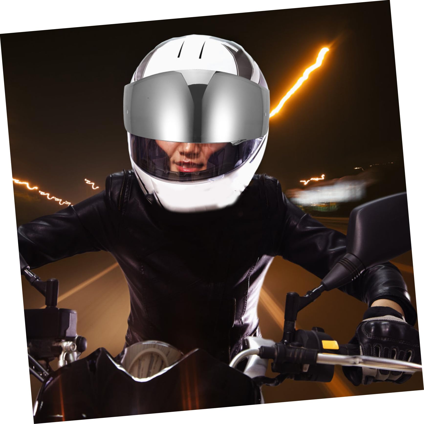 Windproof Motorcycle Helmet Visor - Durable Lens for Riding Protection