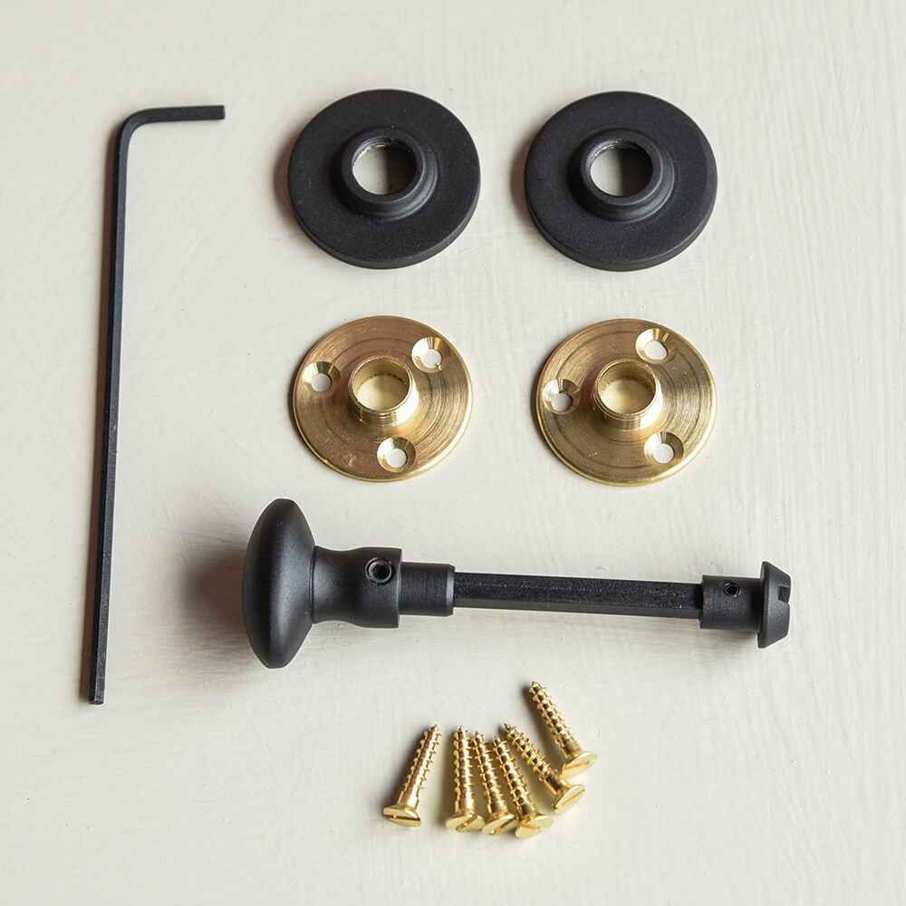 Zero Black Oval Bathroom Thumbturn Lock - Durable Privacy Door Knob for Bathroom, Bedroom & Closet - Easy Installation & Smooth Operation