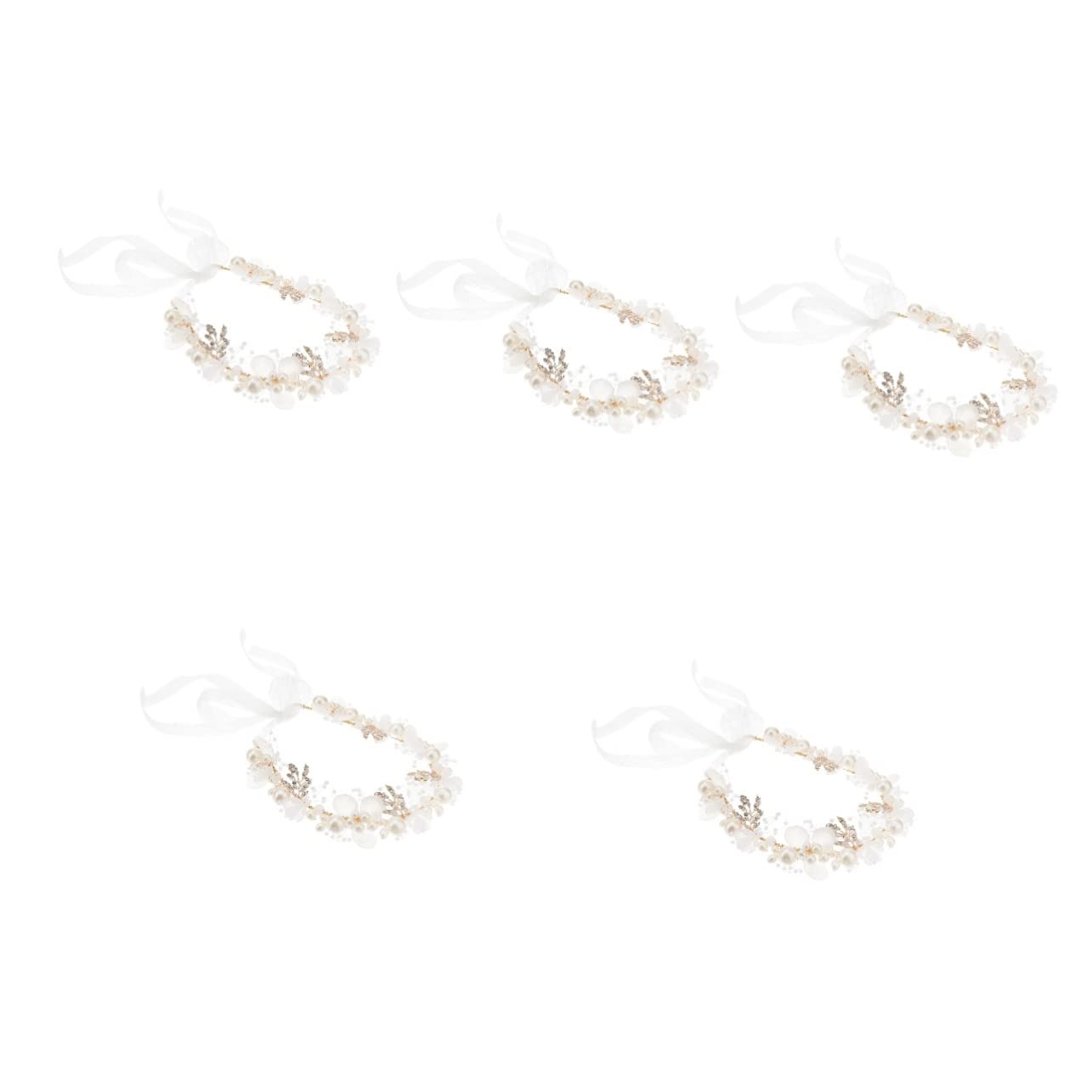 Beaupretty 5-Piece Bridal Headband Set - Pearl Tiara Hair Accessories for Women & Girls, Wedding Hair Jewelry for Brides, Flower Girl Headpieces - Perfect for Weddings, Prom, Parties & Special Occasions