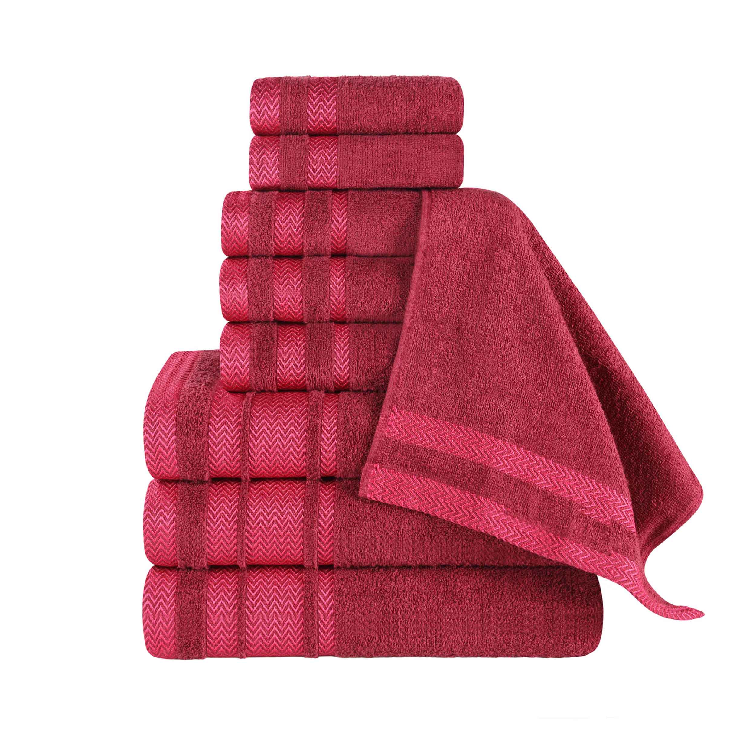 Premium 9-Piece Cotton Bath Towel Set - Medium Weight, Soft & Absorbent - Perfect for Bathroom, Spa, and Guest Use