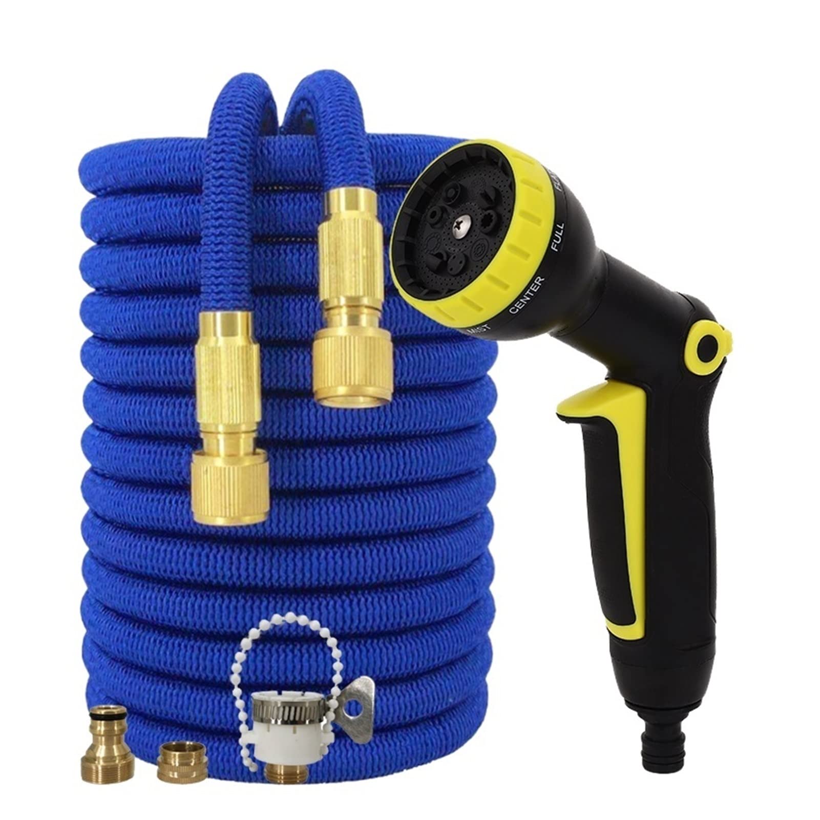YKLL Expandable Garden Hose with Spray Nozzle - Lightweight, Durable Latex Magic Hose for Car Washing, Watering Plants & High Pressure Cleaning (1/2'' Diameter, Hose Kit-13) - Perfect for Home, Yard & Auto Care