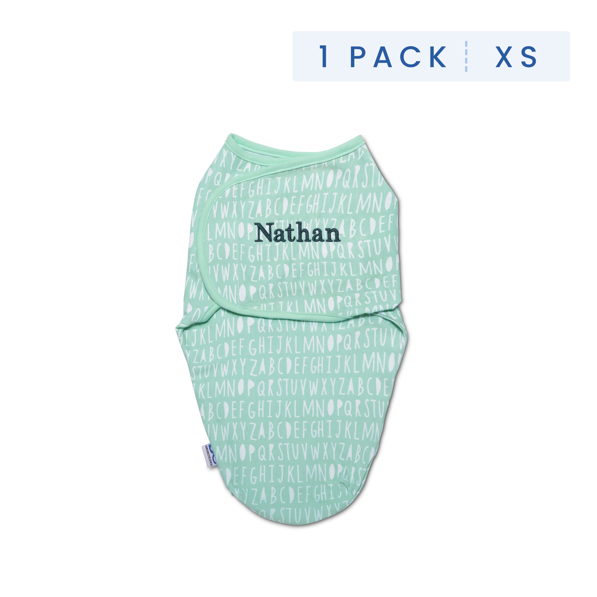 Personalized Little Lambs Adjustable Swaddle Wrap - 100% Soft Cotton Baby Blanket - Extra Small Size (0-3 Months/4-7 lbs) - Perfect for Newborn Sleep & Swaddling