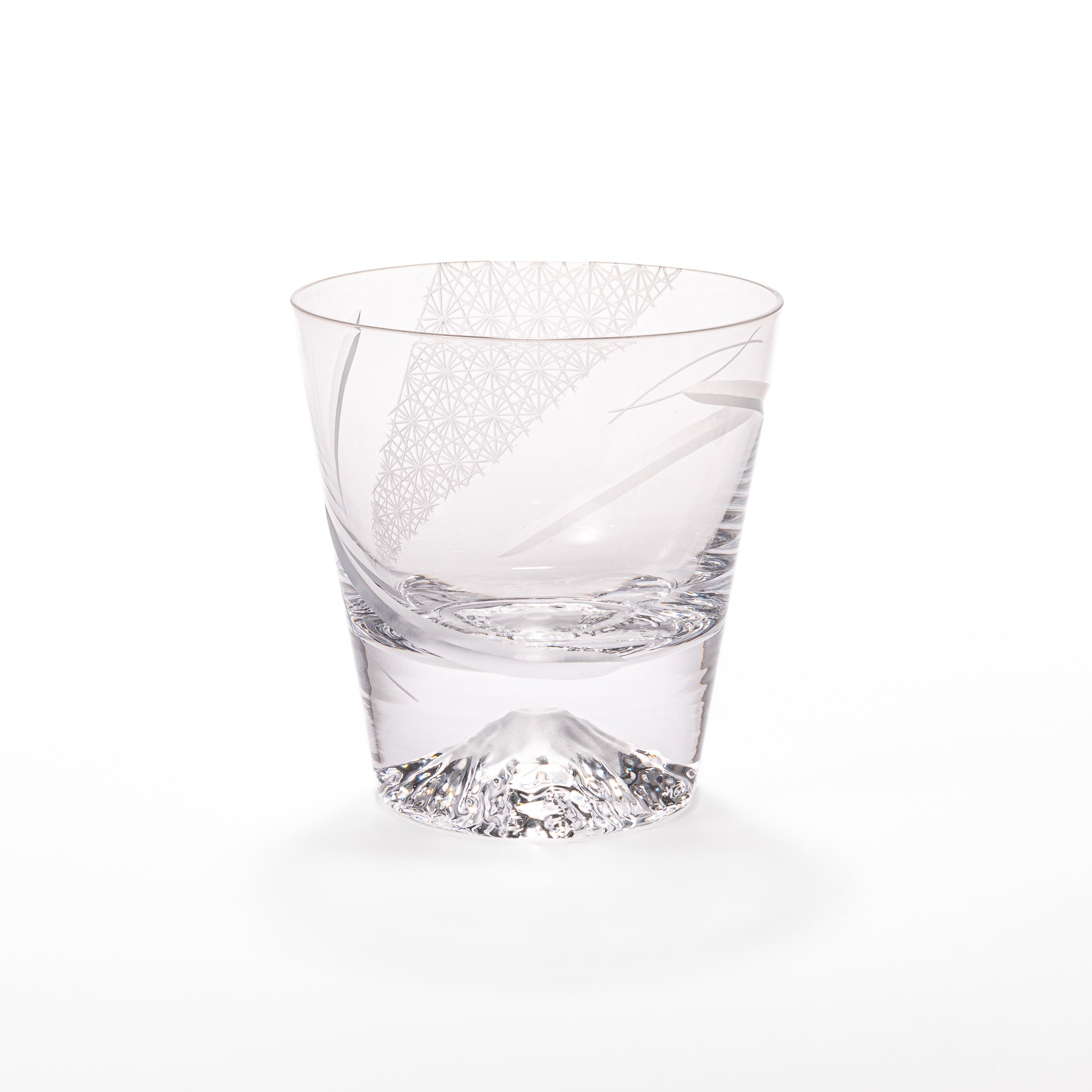 Tajima Mount Fuji Whiskey Glasses Set of 2 - Japanese Inspired Rocks Glasses for Bourbon, Scotch & Cocktails - Perfect for Home Bar, Gifts & Entertaining