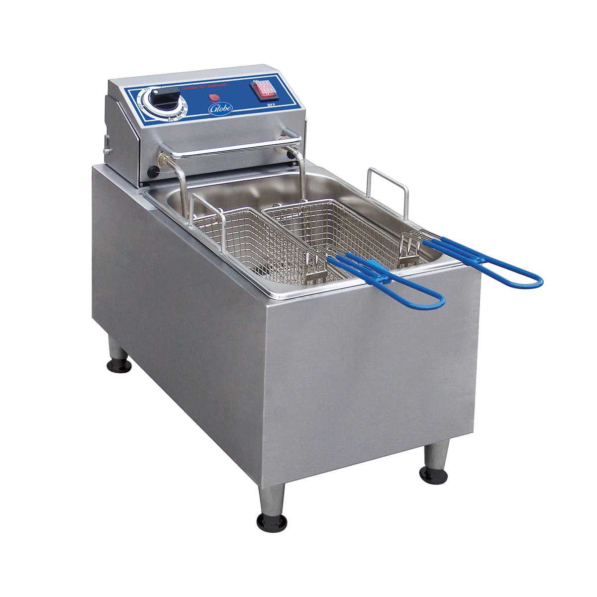 Globe PF16E 16 lb. Electric Countertop Deep Fryer for Restaurants, Food Trucks & Home Kitchens – Perfect for Frying Chicken, Fish & French Fries