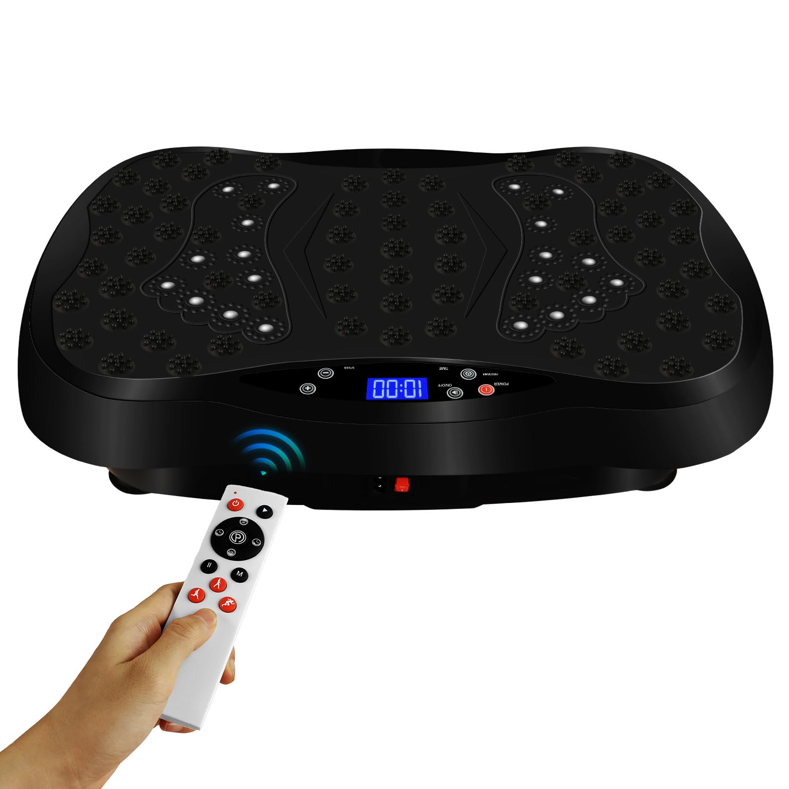 **Vibration Plate Exercise Machine with Remote Control - Full Body Workout Platform for Home & Office, Foot Massage & Pain Relief, Fitness Equipment (No Resistance Bands) - Ideal for Weight Loss, Muscle Toning & Relaxation**