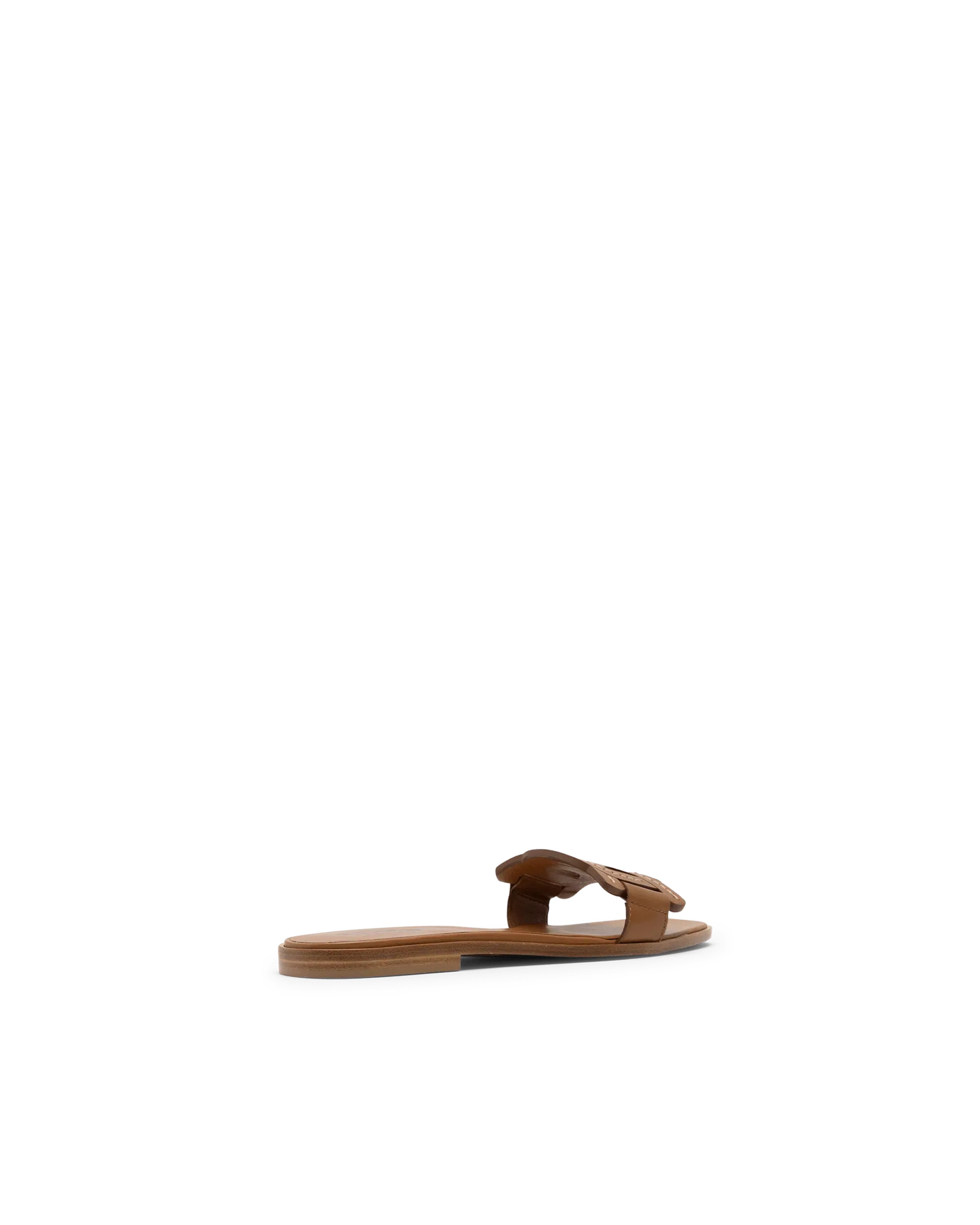 Women's Stylish Leather Chain Strap Sandals - Comfortable Summer Slide Sandals for Beach, Vacation & Casual Outfits