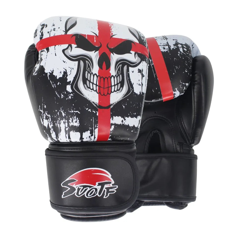 SUOTF MMA Boxing Gloves - Premium Leather Training Gloves for Muay Thai, Kickboxing & Combat Sports - Perfect for Sparring, Bag Work & Fitness Training