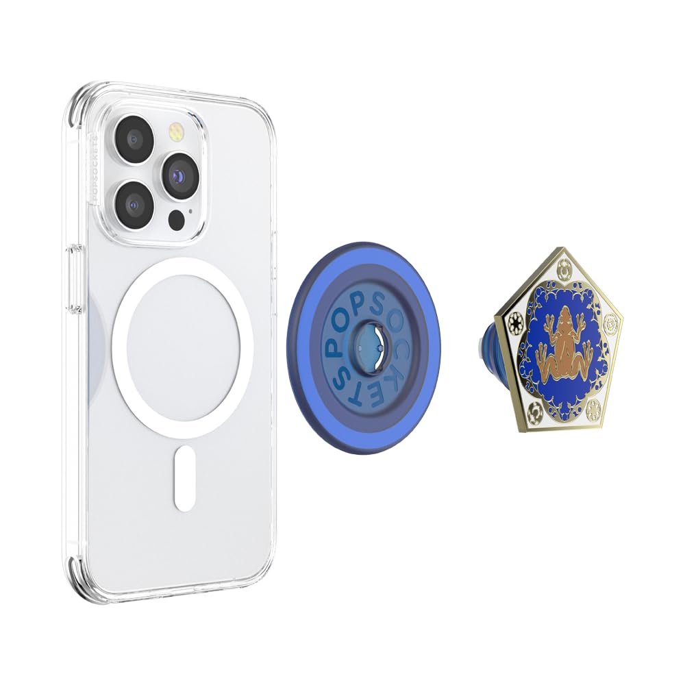 Harry Potter Chocolate Frog PopSockets Round Phone Grip - MagSafe Compatible with Adapter Ring, Wireless Charging Phone Holder for iPhone 12/13/14/15 Pro Max - Perfect for Fans, Commuting, and Hands-Free Selfies