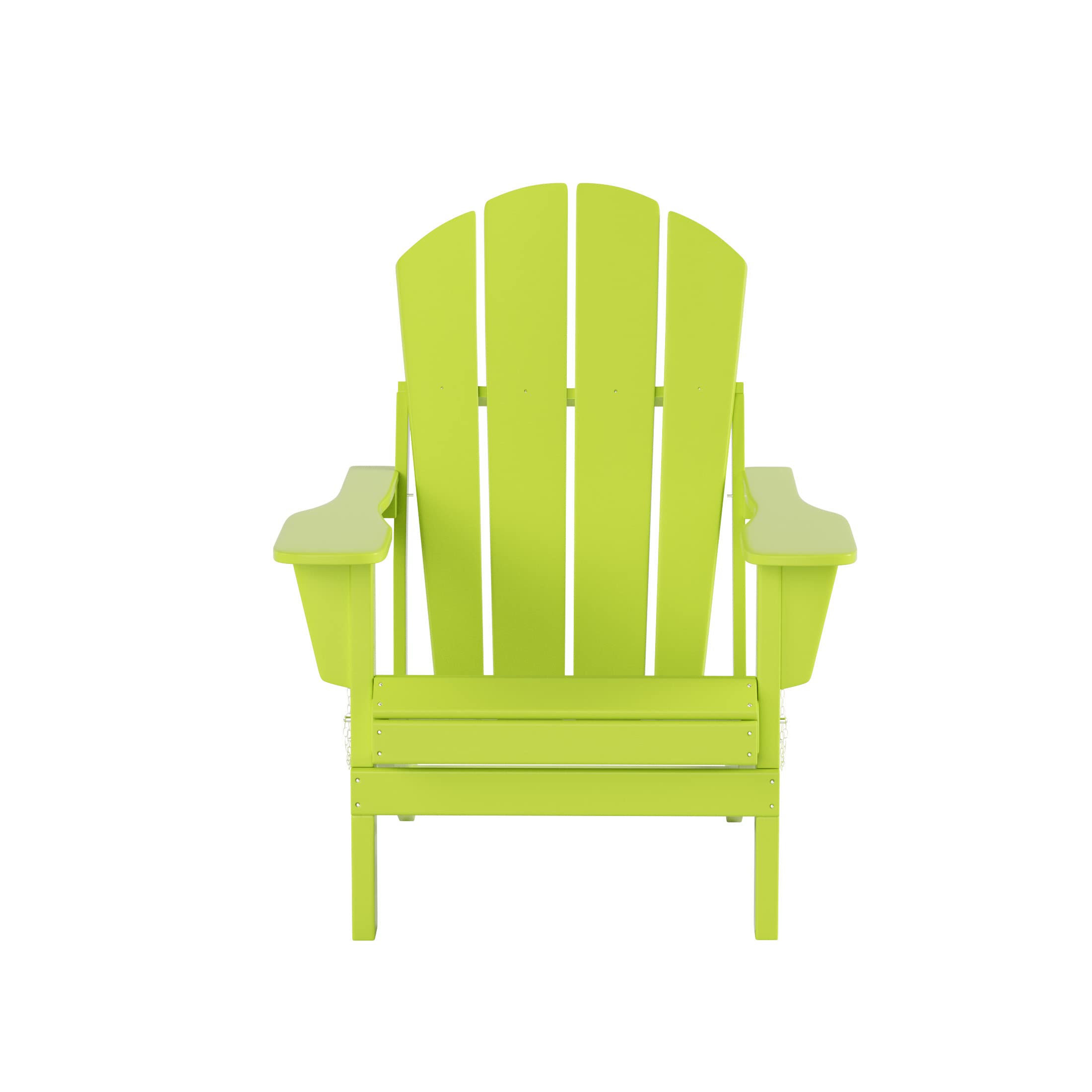 HDPE Adirondack Chair Set with Ottoman & Table - Outdoor Patio Furniture for Garden, Backyard