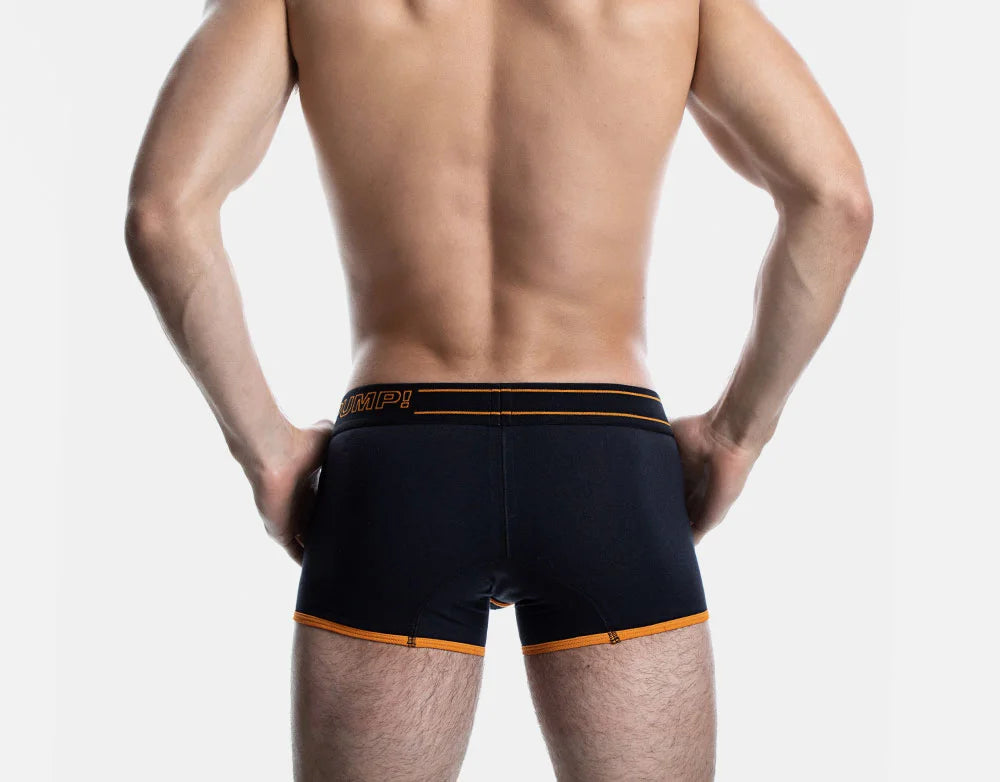 PUMP! Nightlight Jogger Boxer Briefs - Breathable Mesh Underwear for Men in Black | Perfect for Running, Gym Workouts & Nighttime Comfort