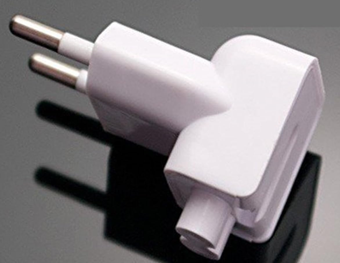Lukzer 2-Pin EU Plug Adapter - Compatible with MacBook Pro, MacBook Air, iPhone, iPad, iPod & PowerBook - Travel Power Converter for Europe - Perfect for Business Trips, Study Abroad & Vacation Charging