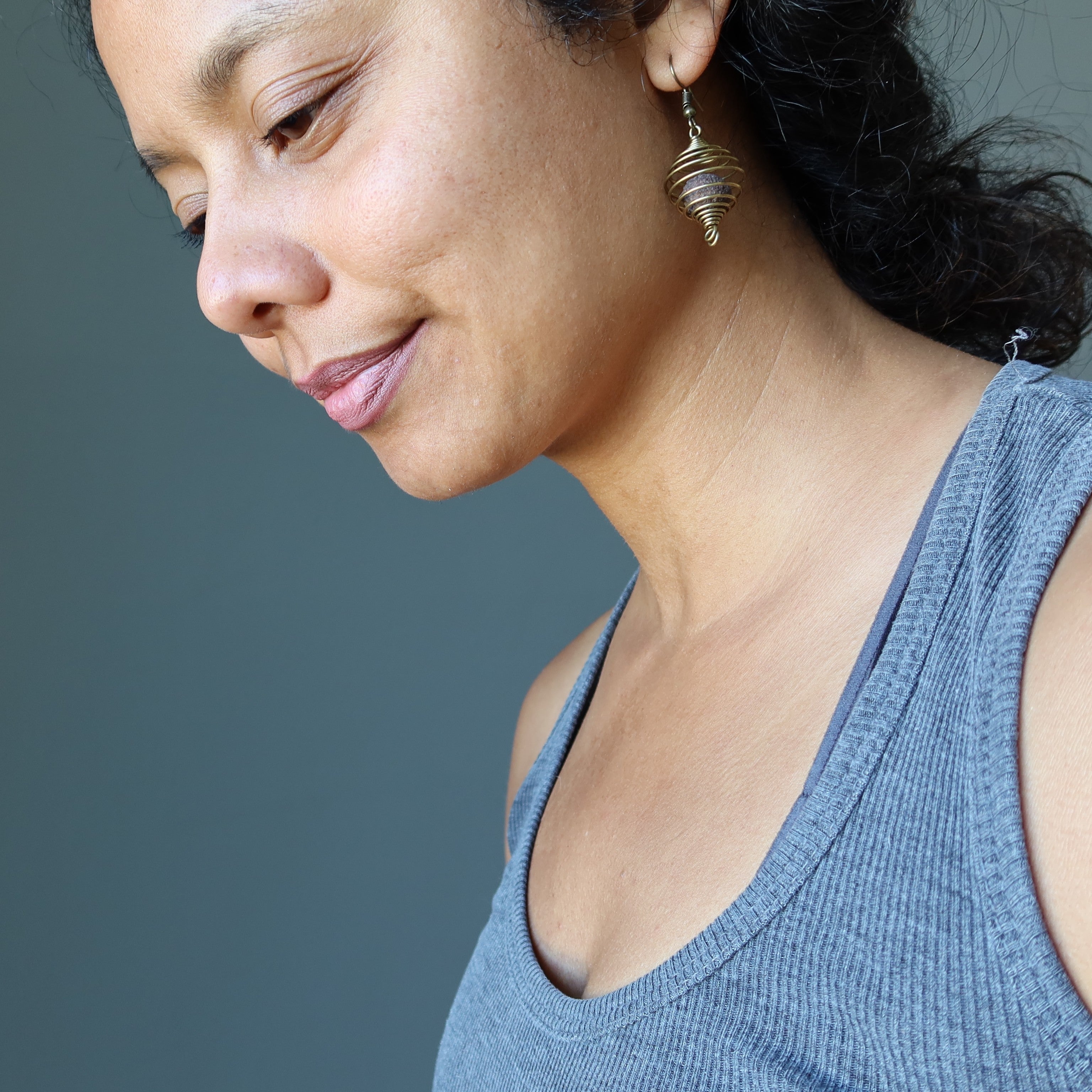 Moqui Marble Earrings - Handmade Shaman Stone Jewelry for Women, Natural Healing Crystal for Spiritual Balance & Energy Protection | Perfect for Meditation, Yoga & Boho Fashion