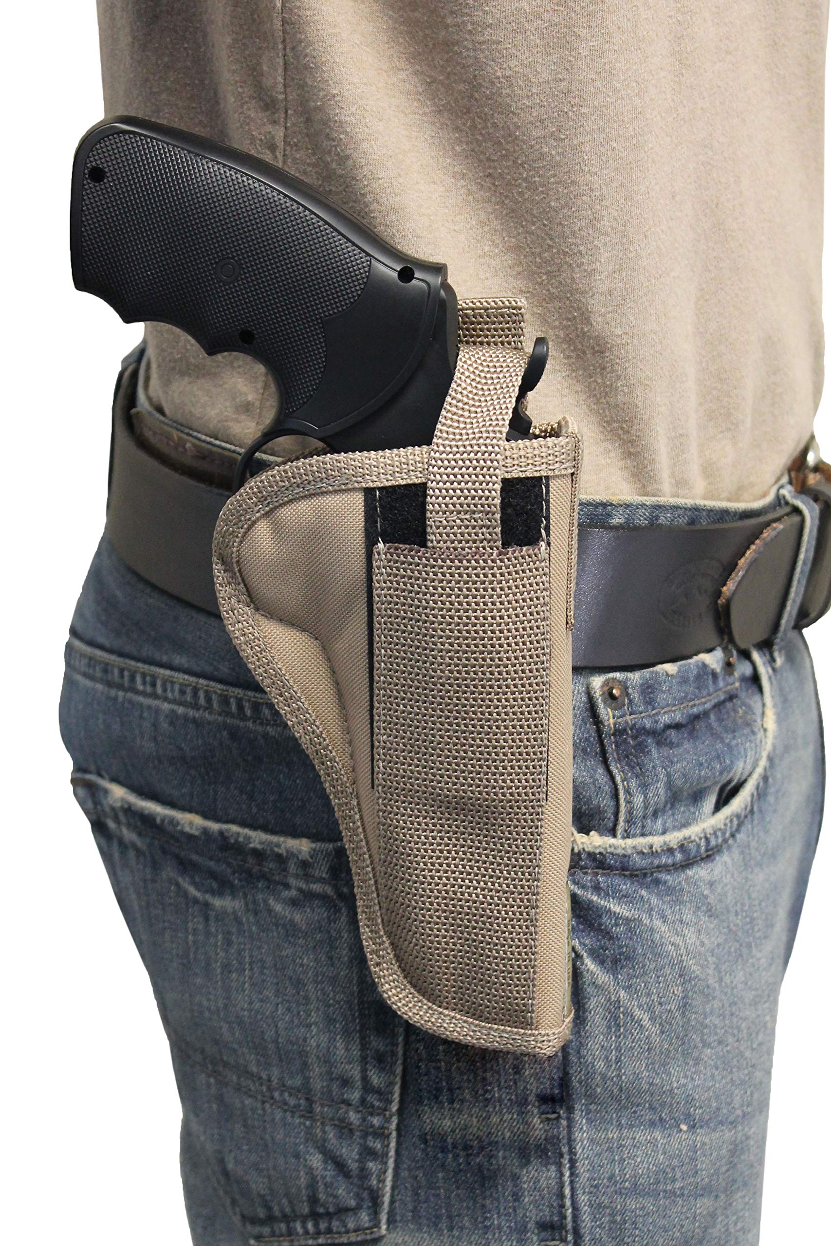 Barsony Desert Sand OWB Holster for Ruger New Model Bearcat 4.2in Barrel - Left Hand Draw - Perfect for Concealed Carry & Outdoor Activities