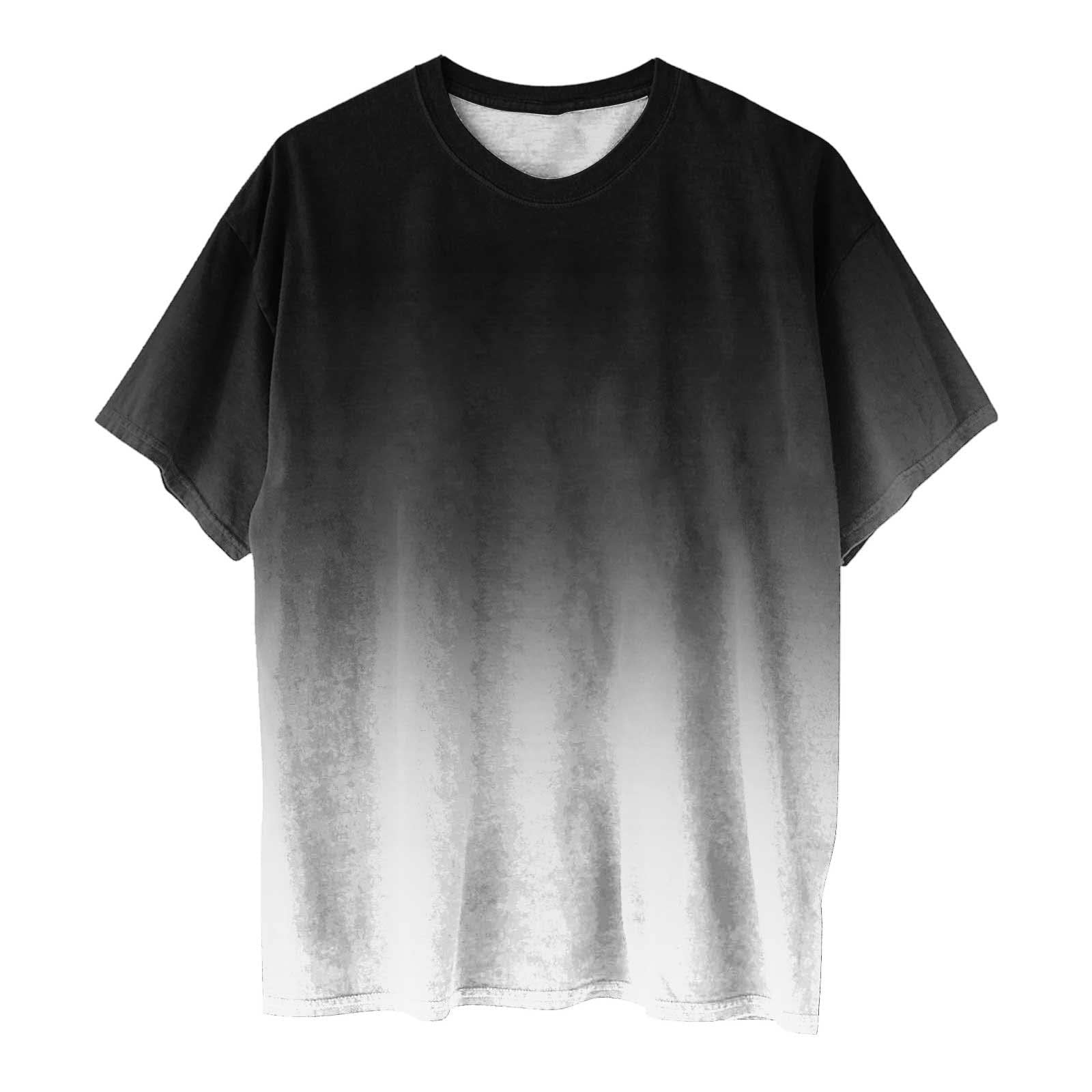 Women's Tie Dye Print Oversized T-Shirt - Round Neck Short Sleeve Gradient Blouse, Loose Fit Summer Top for Party, Gym & Casual Wear | UK Sizing