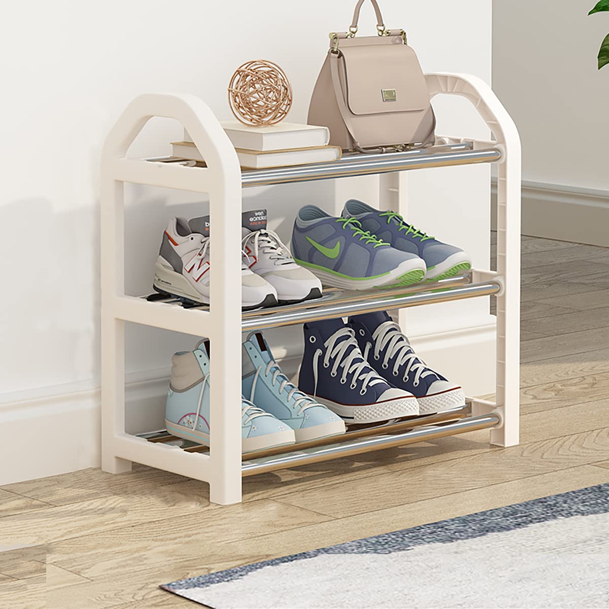 3-Tier Kids Shoe Organizer - Small Shoe Rack for Children, Mini Shoe Storage Shelf for Closet, Entryway, Hallway (42 x 19 x 43 cm) - Perfect for Organizing Baby Shoes, Sneakers & Sandals in Nursery or Playroom