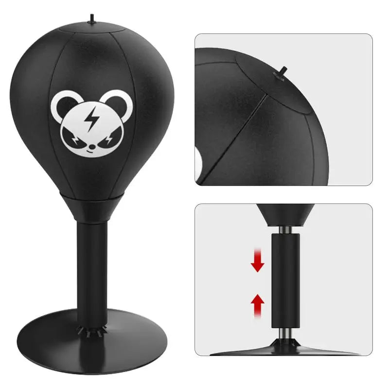 Stress Relief Desktop Punching Bag with Strong Suction Cup - Portable Office & Home Stress Buster for Adults, Perfect for Work Desks, Gaming Setups & Home Gym