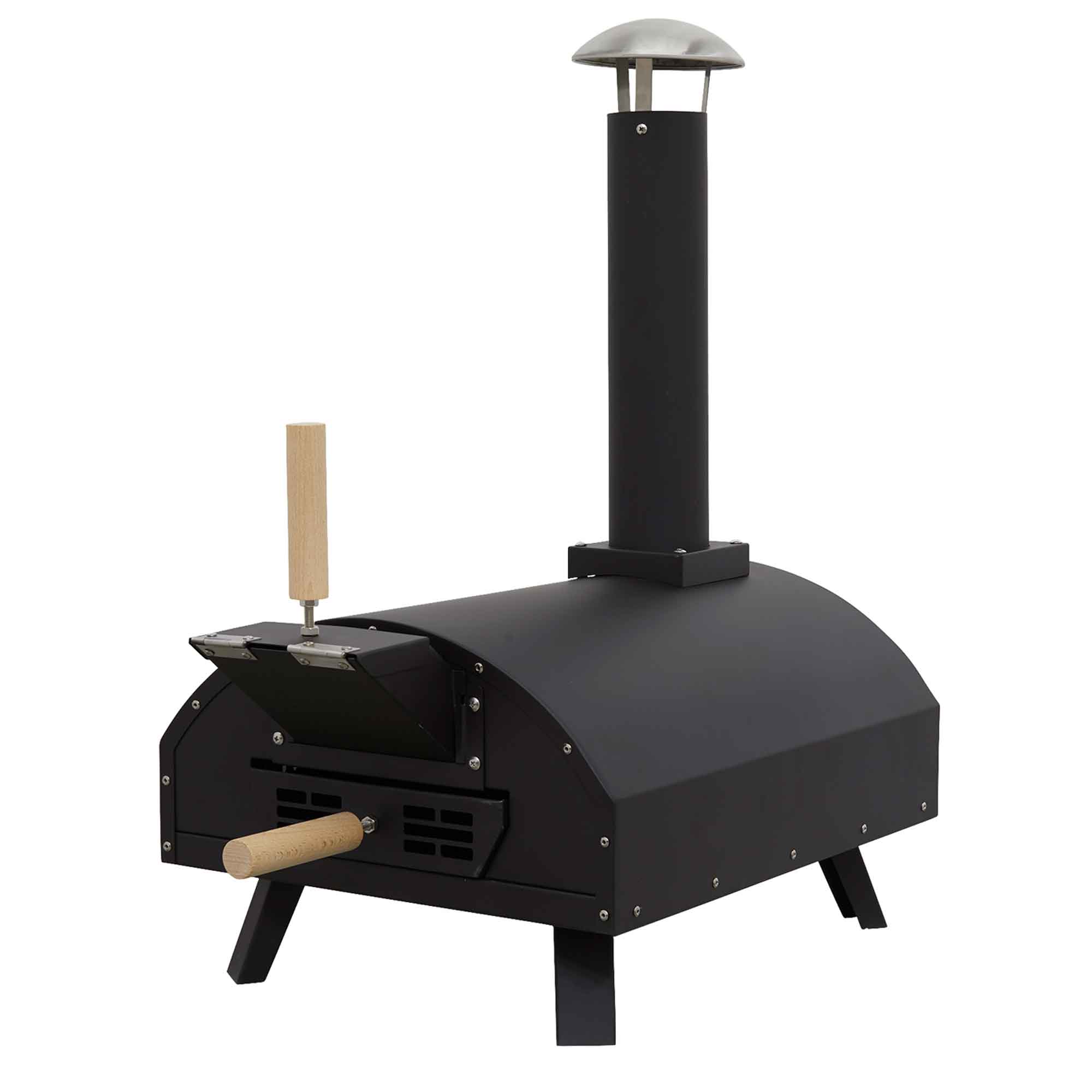 Portable Wood Fired Pizza Oven with Cover, Carry Bag & Trolley - Outdoor Camping, Backyard BBQ & Picnic Cooking - DG258