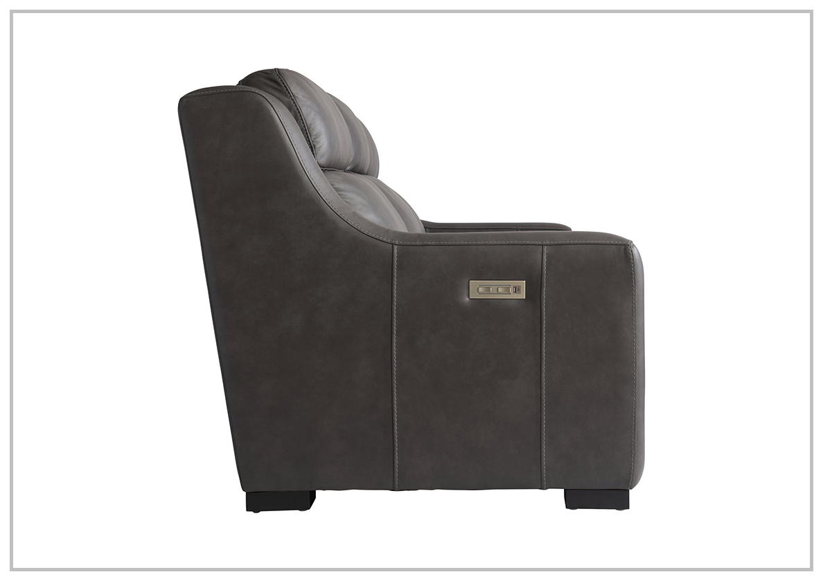 Bernhardt Germain 3-Seater Leather Power Reclining Sofa with USB Charging Ports - Modern Living Room Furniture for Home Theater & Family Relaxation