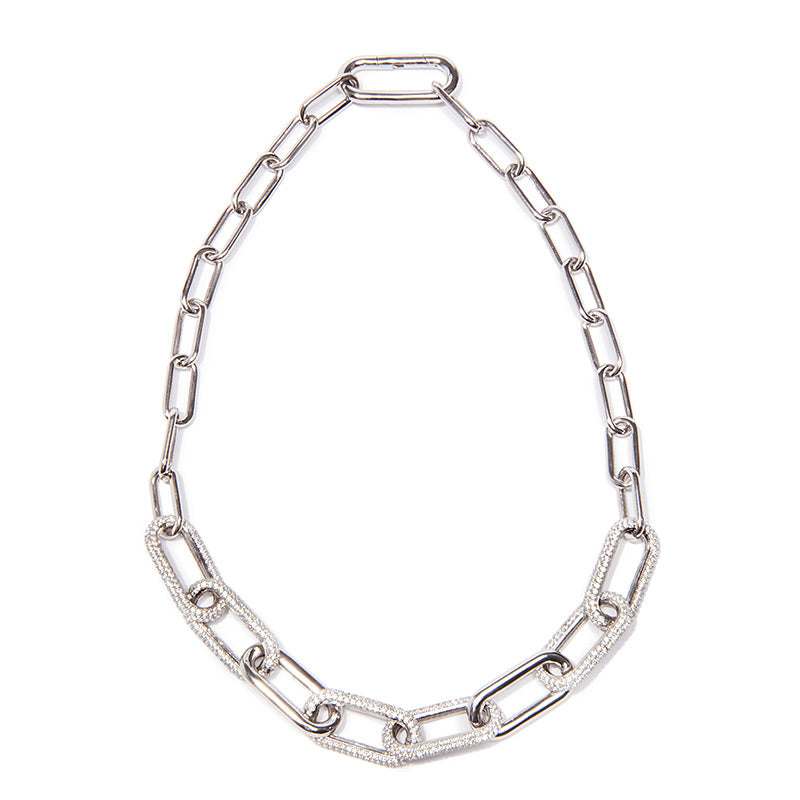 Elegant Link Collar Necklace for Women - Gold & Silver Chain Choker Jewelry Gift - Perfect for Weddings, Parties & Date Nights