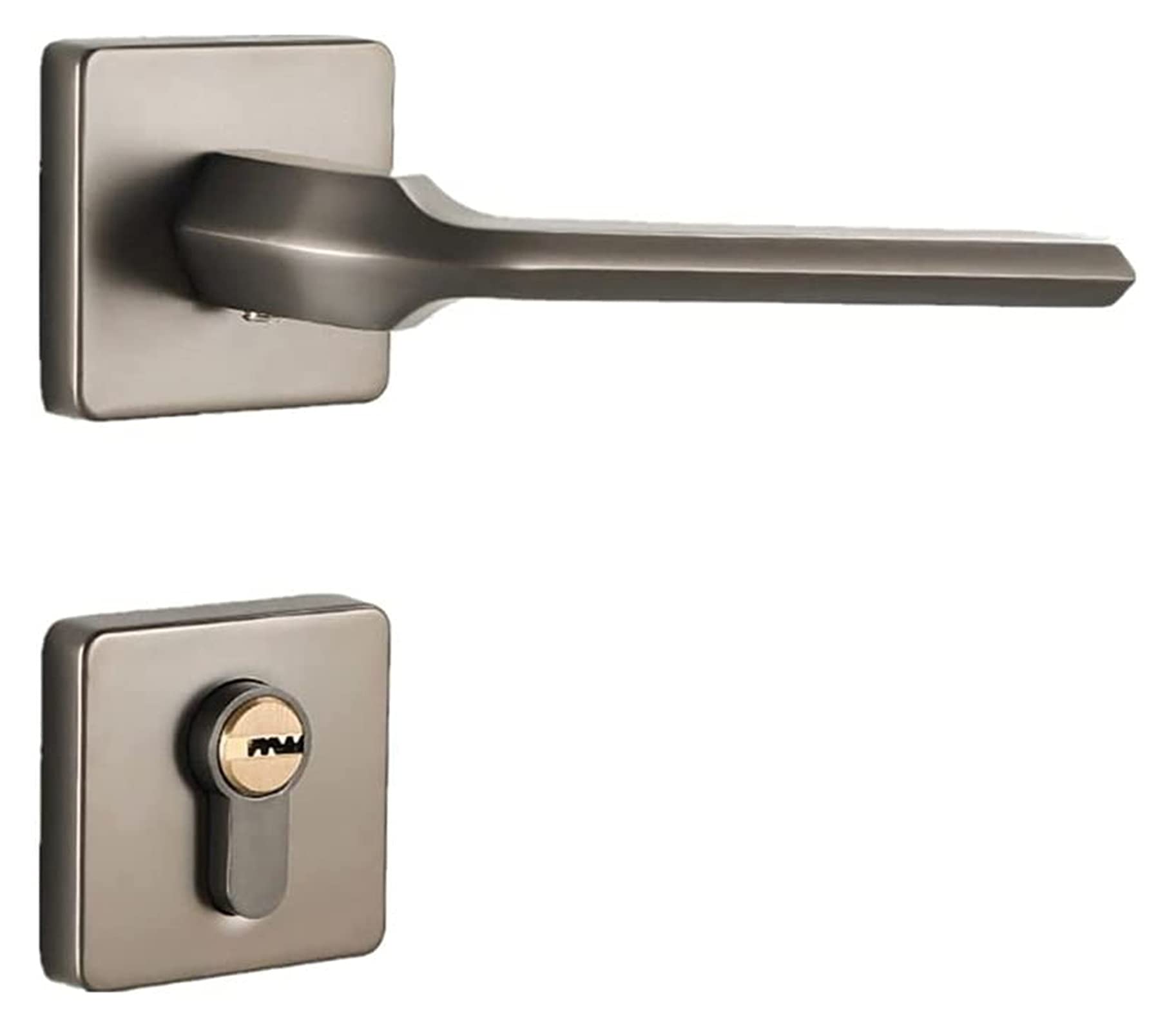 Premium Zinc Alloy Door Handle with Key Lock - Black | Secure & Durable Hardware for Home, Office & Commercial Doors | JJZXPJ Reliable Security Solution