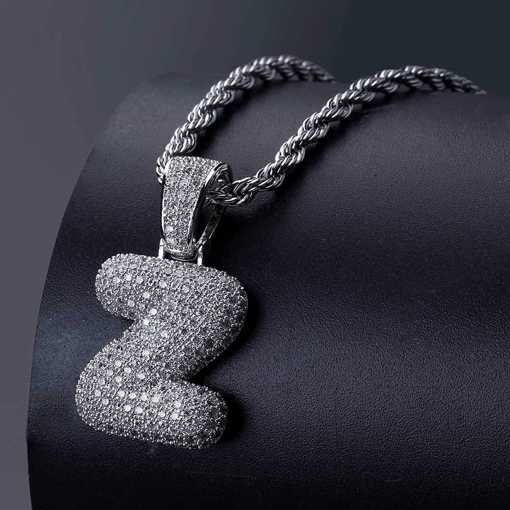 Custom Iced Out Zircon Bubble Pendant with Chain for Hip-Hop Jewelry