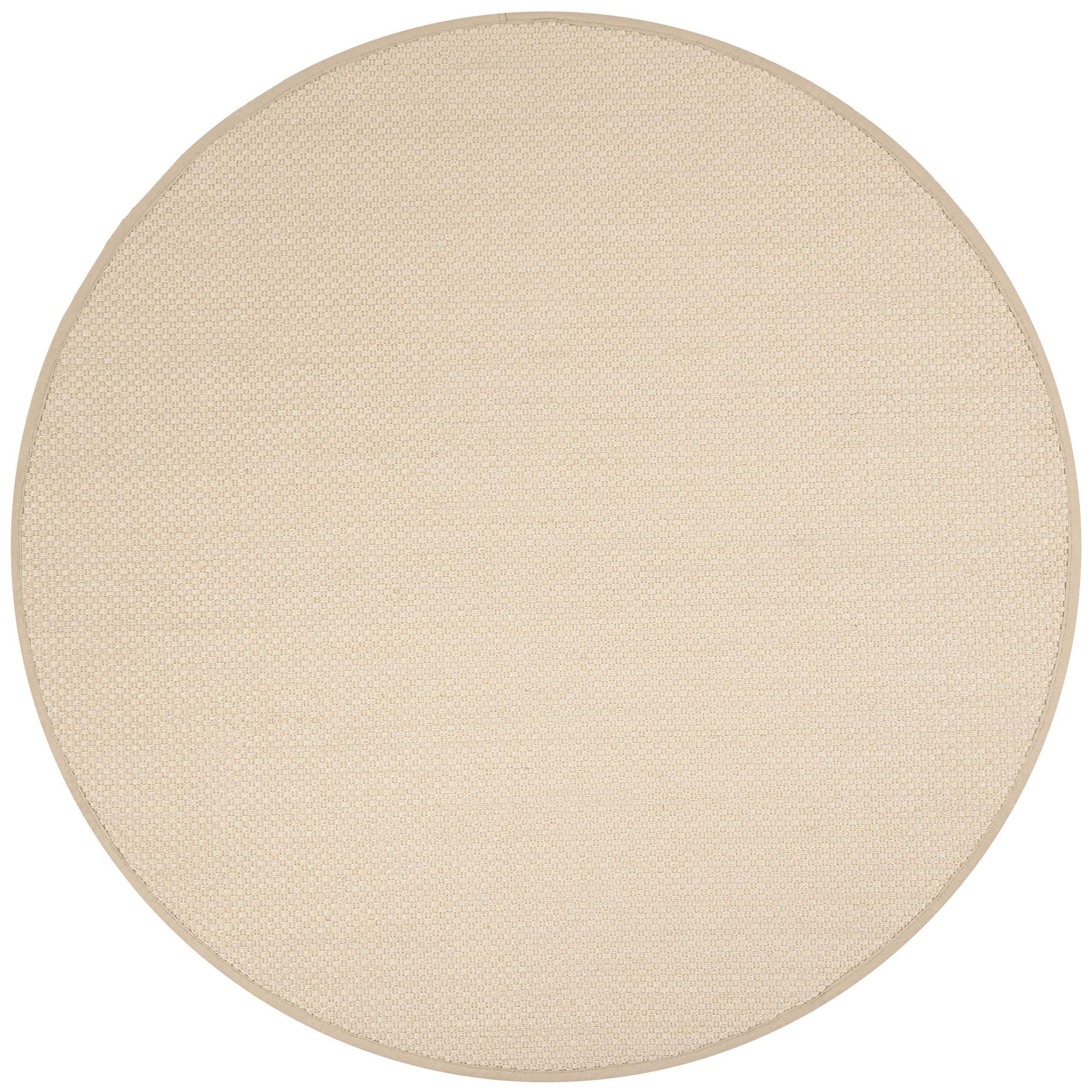 SAFAVIEH Natural Fiber Collection 4' Round Ivory/Light Beige NF150A Border Sisal Area Rug - Perfect for Living Room, Bedroom & Home Decor