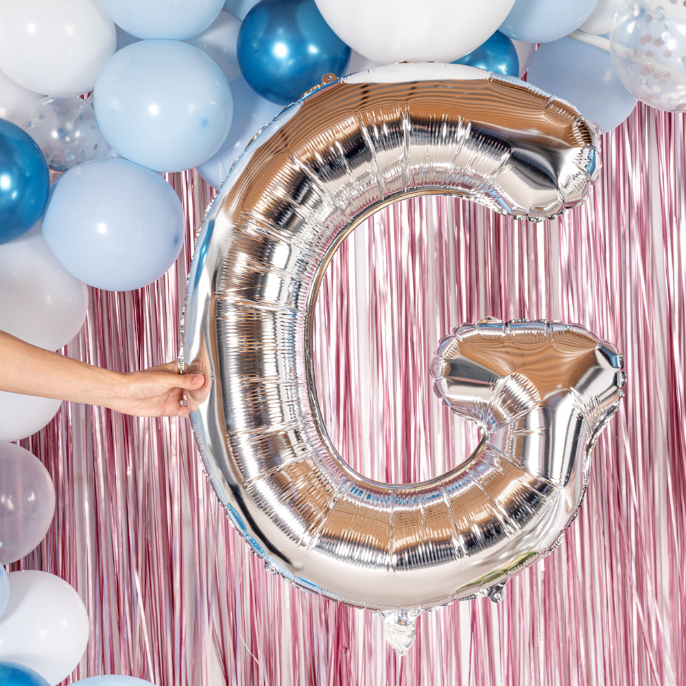 Balloonify Silver Mylar Letter G Balloon - 40 Inch Large Foil Alphabet Balloon for Birthday Party Decorations, Graduation, Baby Shower & Anniversary Celebrations