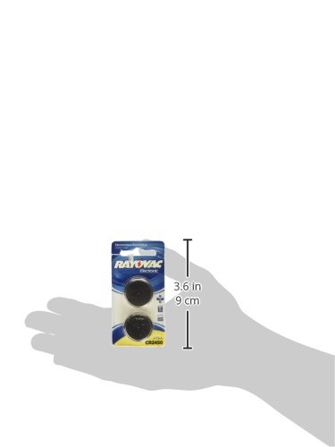 Rayovac CR2450 3V Lithium Coin Cell Battery (2-Pack) - Long-Lasting Power for Watches, Calculators, and Key Fobs