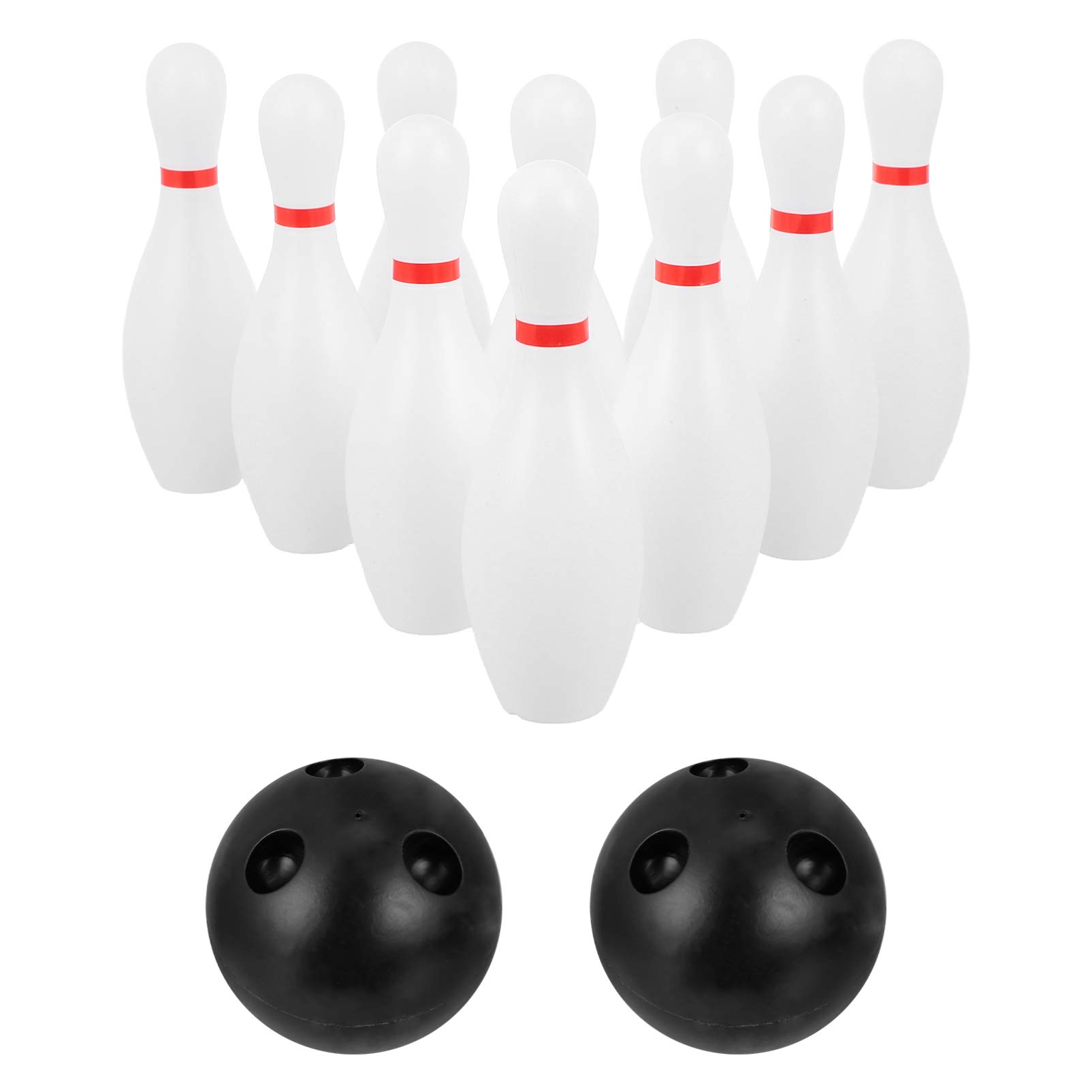 Kids Bowling Set - 10 Plastic Pins & 2 Bowling Balls for Toddlers | Indoor/Outdoor Sports Toy for Family Games, Birthday Parties & Backyard Fun (16cm)