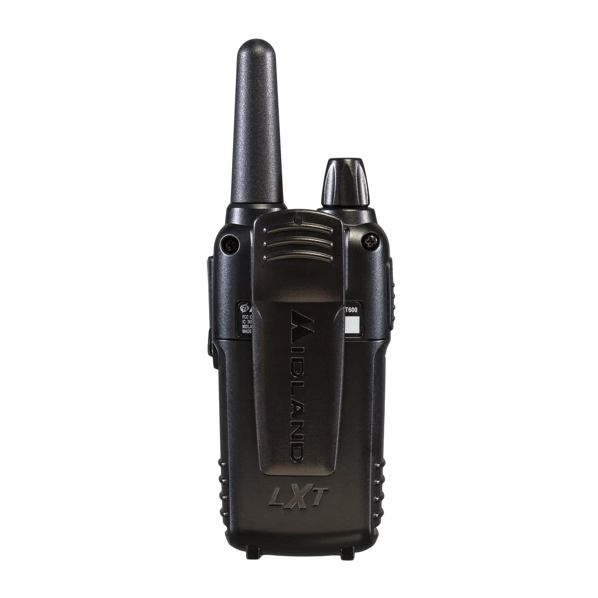 Midland LXT600VP4 2-Pack Portable Two-Way Radios with Headset - 30 Mile Range FRS Walkie-Talkies with NOAA Weather Alerts - Ideal for Family Outdoors, Hiking, Camping, and Restaurant/Cafe Staff Communication