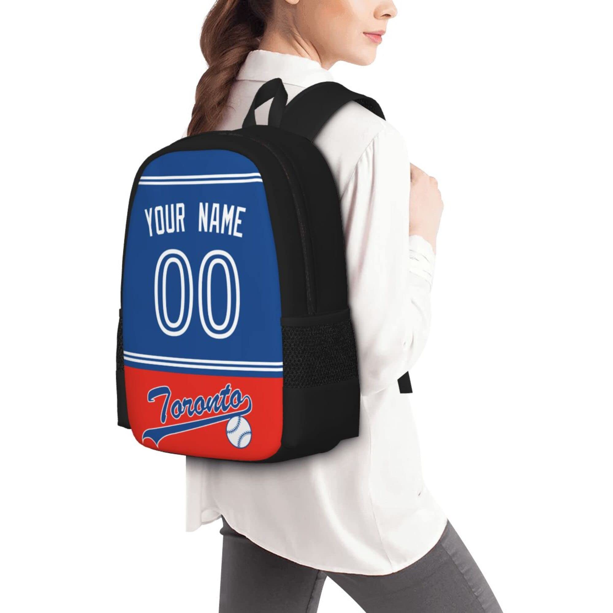 ANTKING Toronto Backpack - High Capacity Customizable Name & Number Backpack for Kids, Men & Sports Fans | Perfect for School, Travel & Game Day