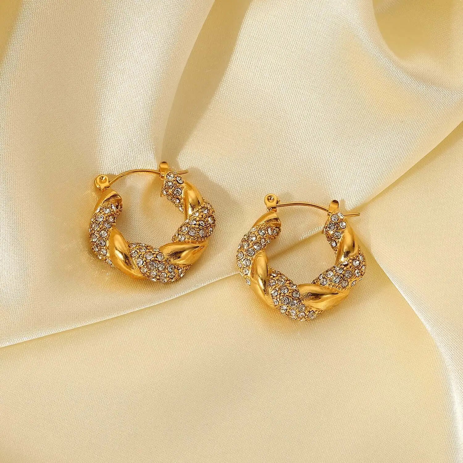 18K Gold Plated Irregular Blade Hoop Earrings for Women | Trendy Geometric Dangle Earrings | Perfect for Parties, Weddings & Everyday Wear | JDE021