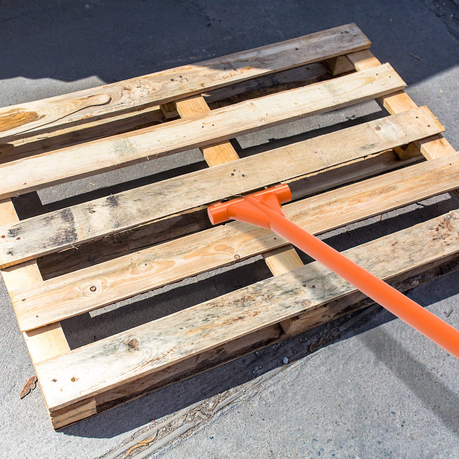 Dolibest 48'' Demo Bar 2-Tine Wrecking Bar - Heavy Duty Pallet Buster with All-Steel Handle - Efficient Deck Board Removal Tool for Renovation & Construction - Perfect for Demolition, Wood Pallet Dismantling, and Home Improvement Projects