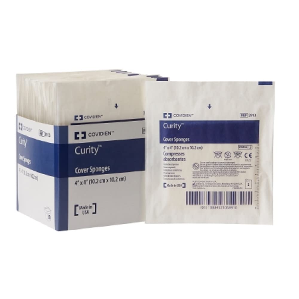 Curity Cover Sponges - Premium Medical Sponge Pads for Wound Care, First Aid, and Surgical Dressings | Sterile & Absorbent Gauze Sponges for Hospitals, Clinics, and Home Use