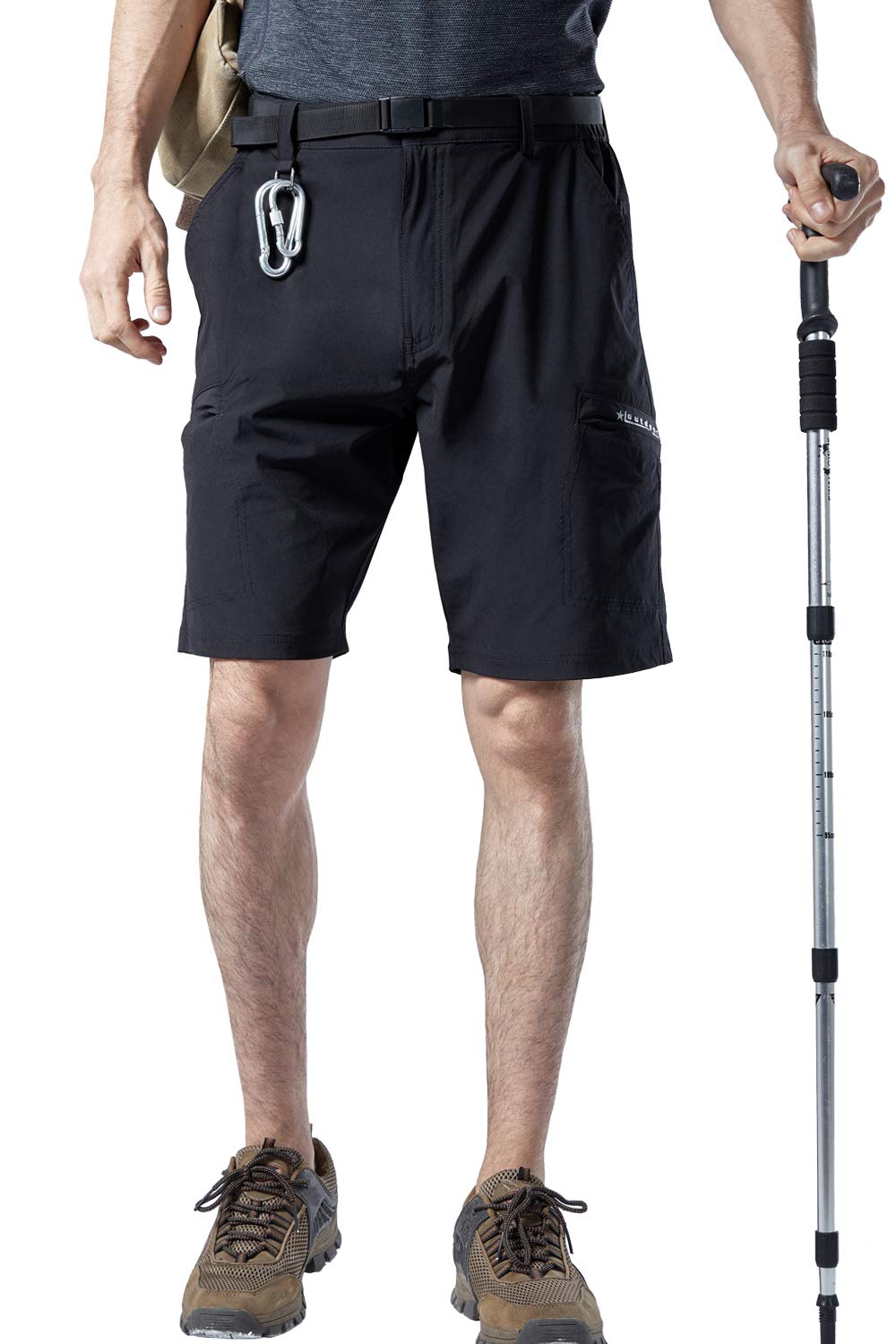 Men's Quick-Dry Hiking Shorts with Multiple Pockets for Camping & Outdoor