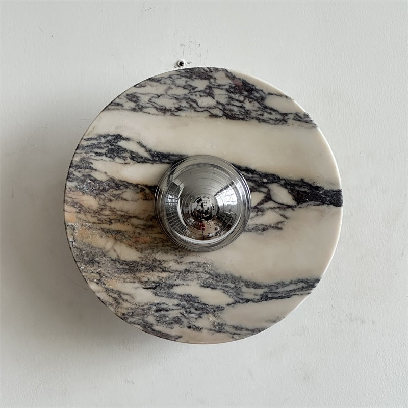 Calacatta Marble Wall Sconce Light - Modern Gold Finish Bathroom Vanity Lighting for Bedroom, Hallway & Living Room Decor