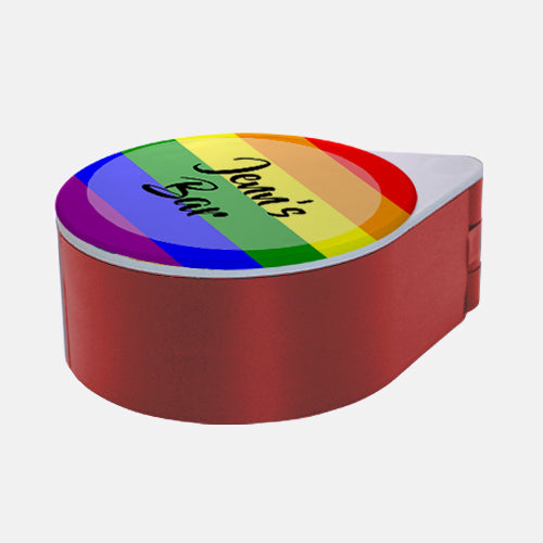 Personalized Custom Glass Rimmer Lid - Engrave Your Name - Rainbow Pride Barware for Cocktails & Mocktails - Perfect for Parties, Weddings & LGBTQ Celebrations
