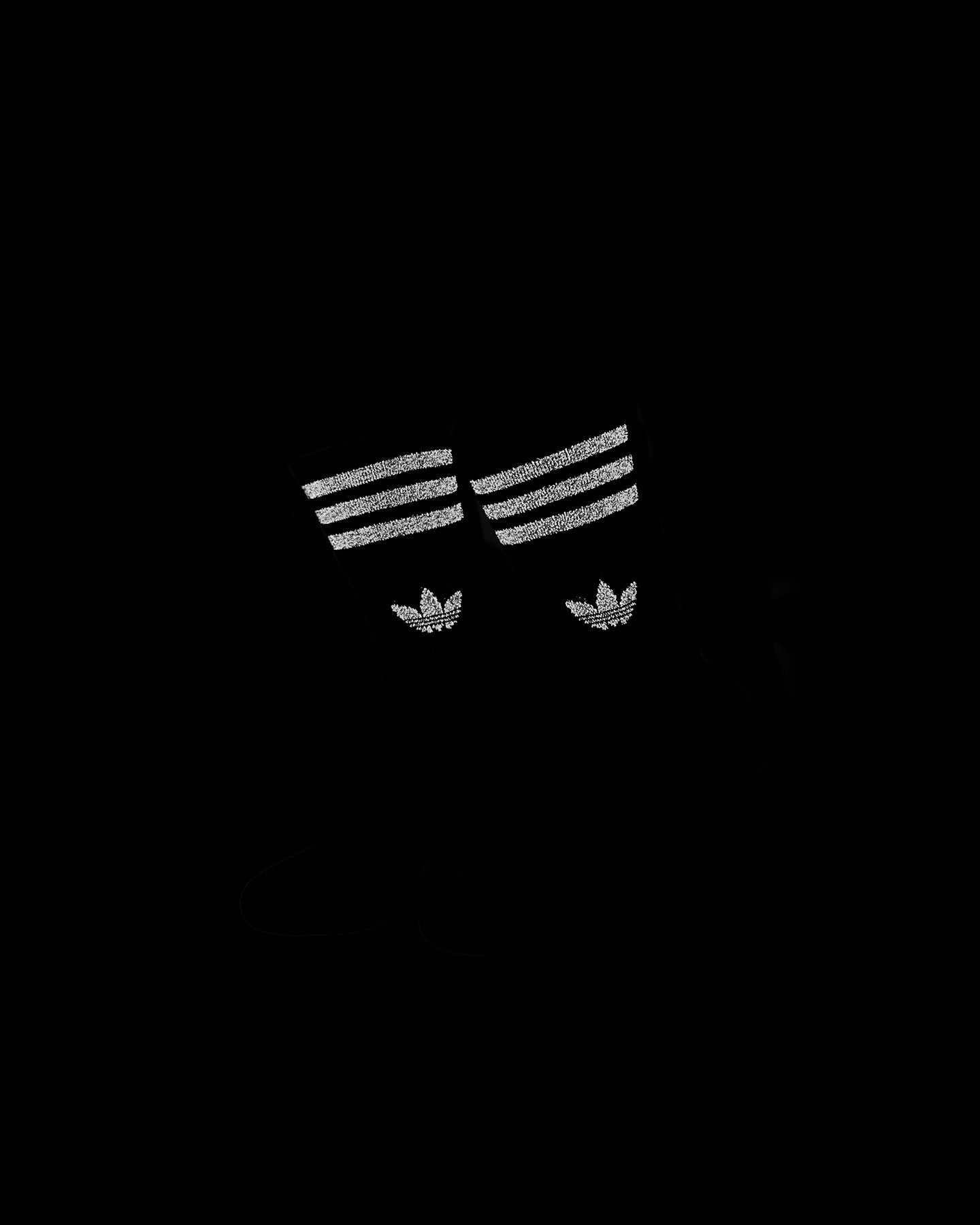 Adidas Crew Socks 2-Pack - Black/Reflective Athletic Socks for Men & Women - Comfortable Sports Socks for Running, Gym & Everyday Wear