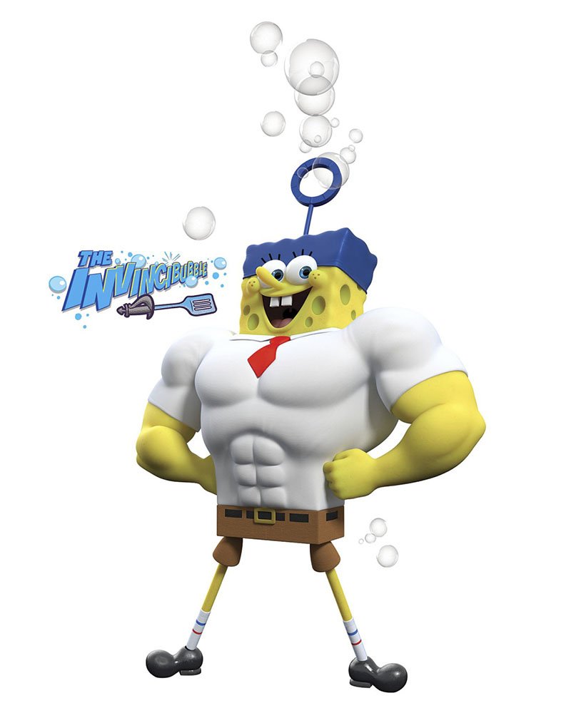 SpongeBob Movie Character Peel and Stick Giant Wall Decals - Removable Wall Stickers for Kids Bedroom, Nursery, Playroom Decor - Perfect for Themed Parties & Home Decorating