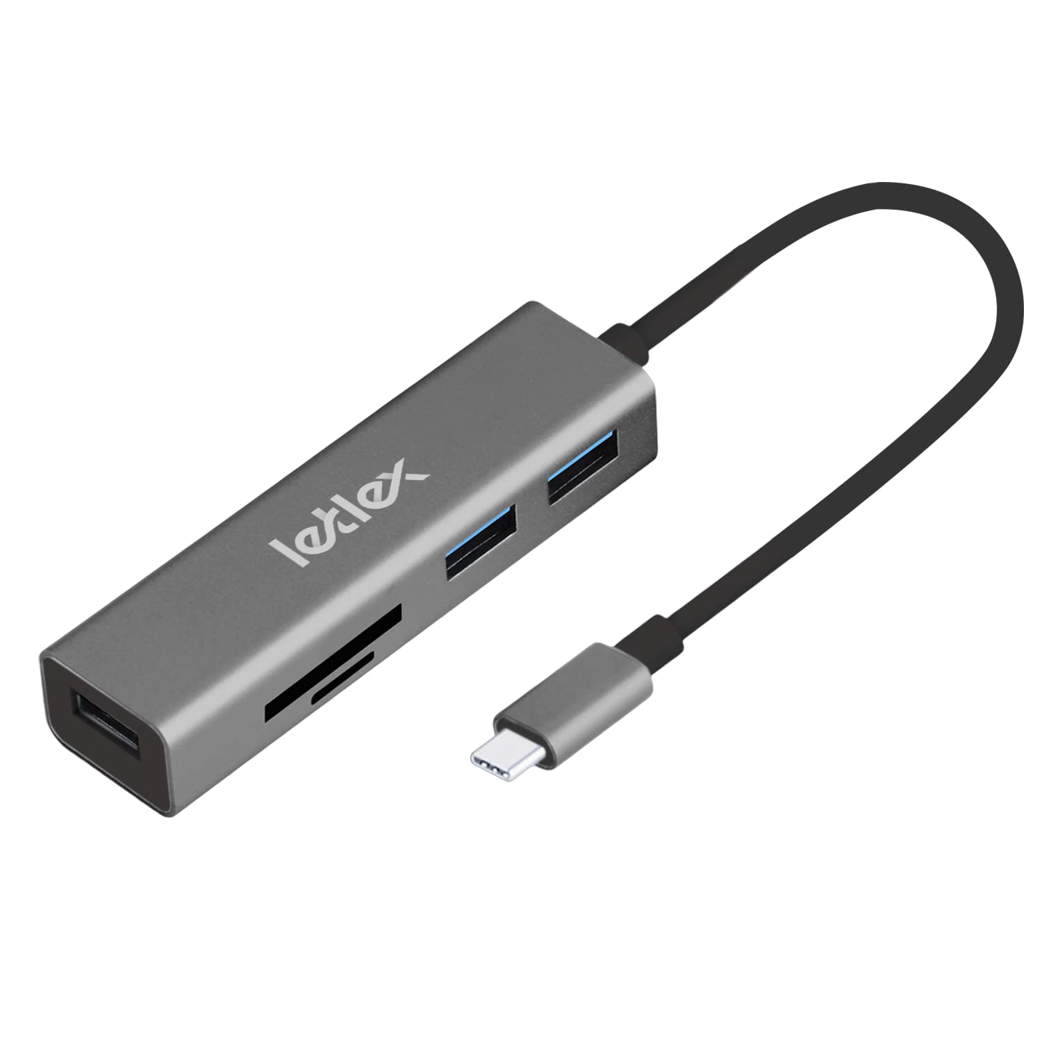 5-in-1 USB-C Hub with 3 USB 3.0 Ports & SD/TF Card Reader - High-Speed Data Transfer Multiport Adapter for MacBook, iPad Pro, Chromebook - Perfect for Office Work, Travel & File Management