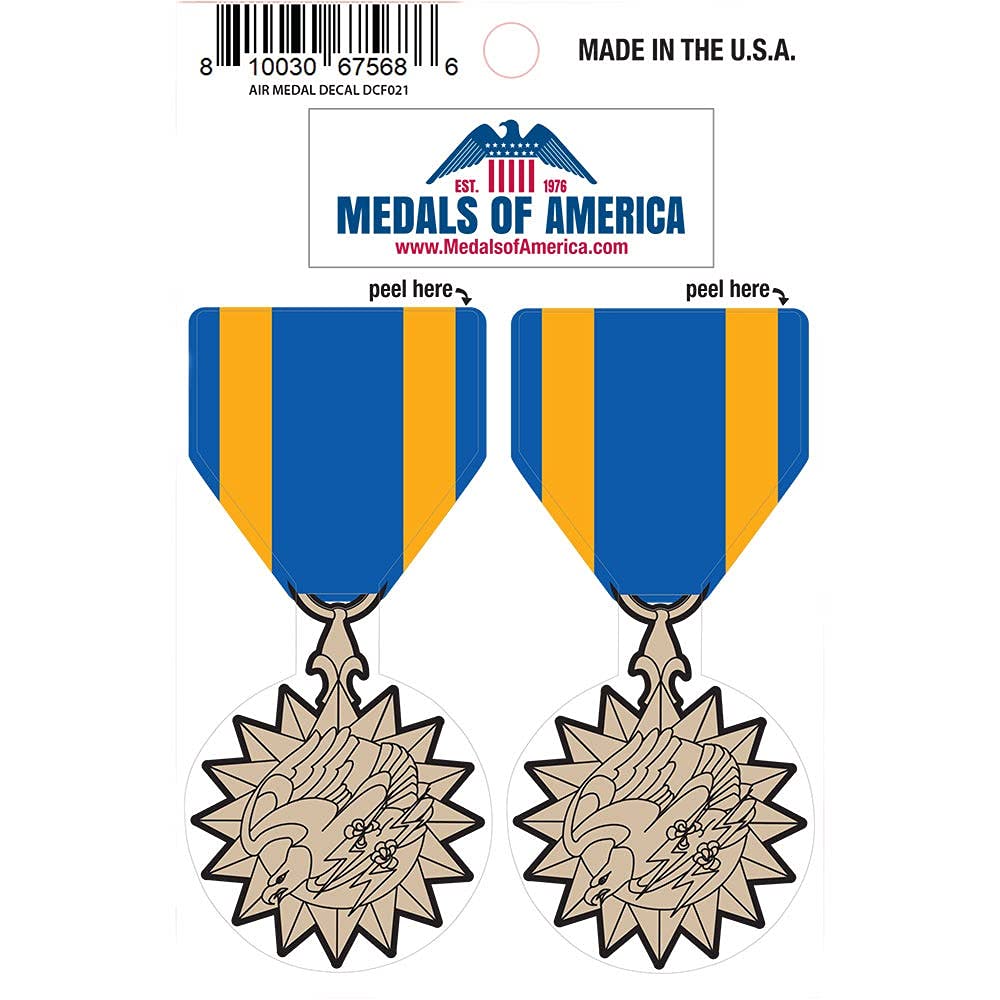 Premium Air Medal Decals (Medium Size) - Military & Aviation Themed Stickers for Cars, Laptops, Helmets - Perfect for Veterans, Pilots & Enthusiasts