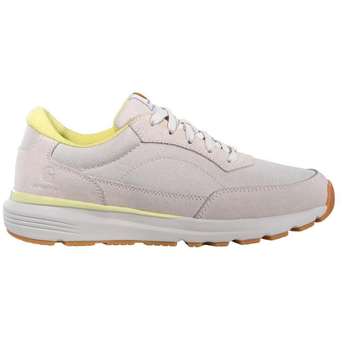Greenfield Women's ESD Soft Toe Sneakers - White & Yellow Anti-Static Work Shoes for Electronics, Cleanrooms & Industrial Safety