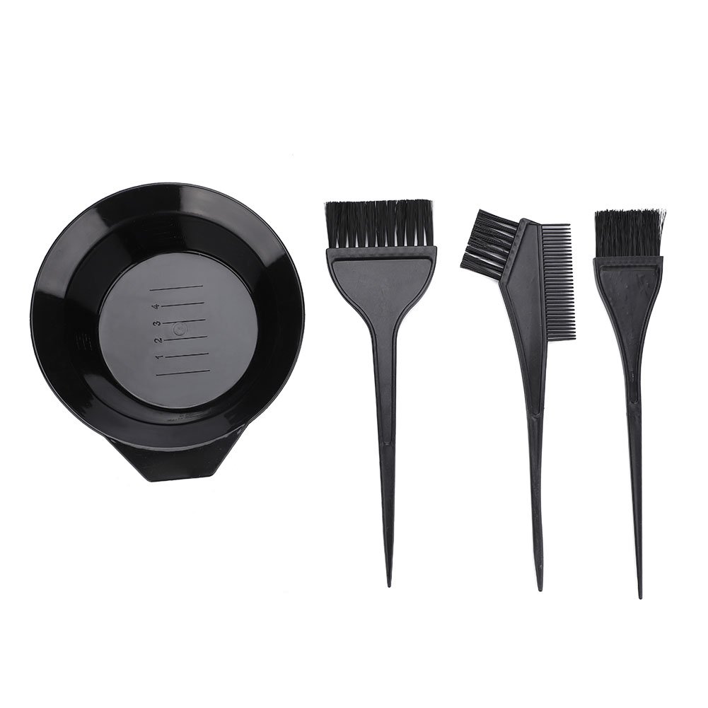 4pcs Professional Hair Dye Brush & Mixing Bowl Set - Hair Coloring Kit with Applicator Brush, Comb & Tint Tools for Salon & Home Hair Coloring | Perfect for DIY Hair Dye, Highlights & Root Touch-Ups