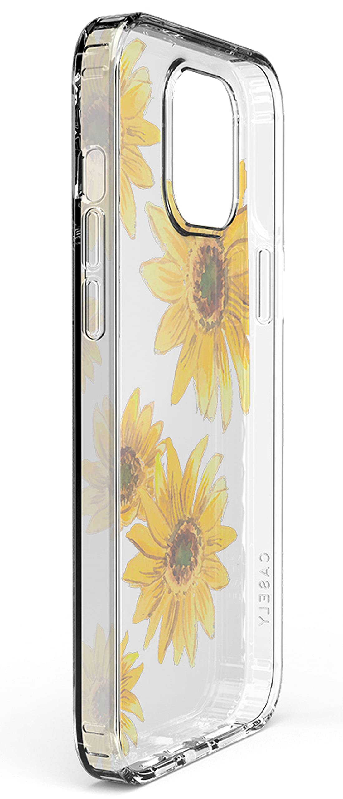 Casely iPhone 12/12 Pro Case - Golden Garden Yellow Sunflower Floral Design | Ultra Slim Protective Cover | Perfect for Everyday Use & Outdoor Activities