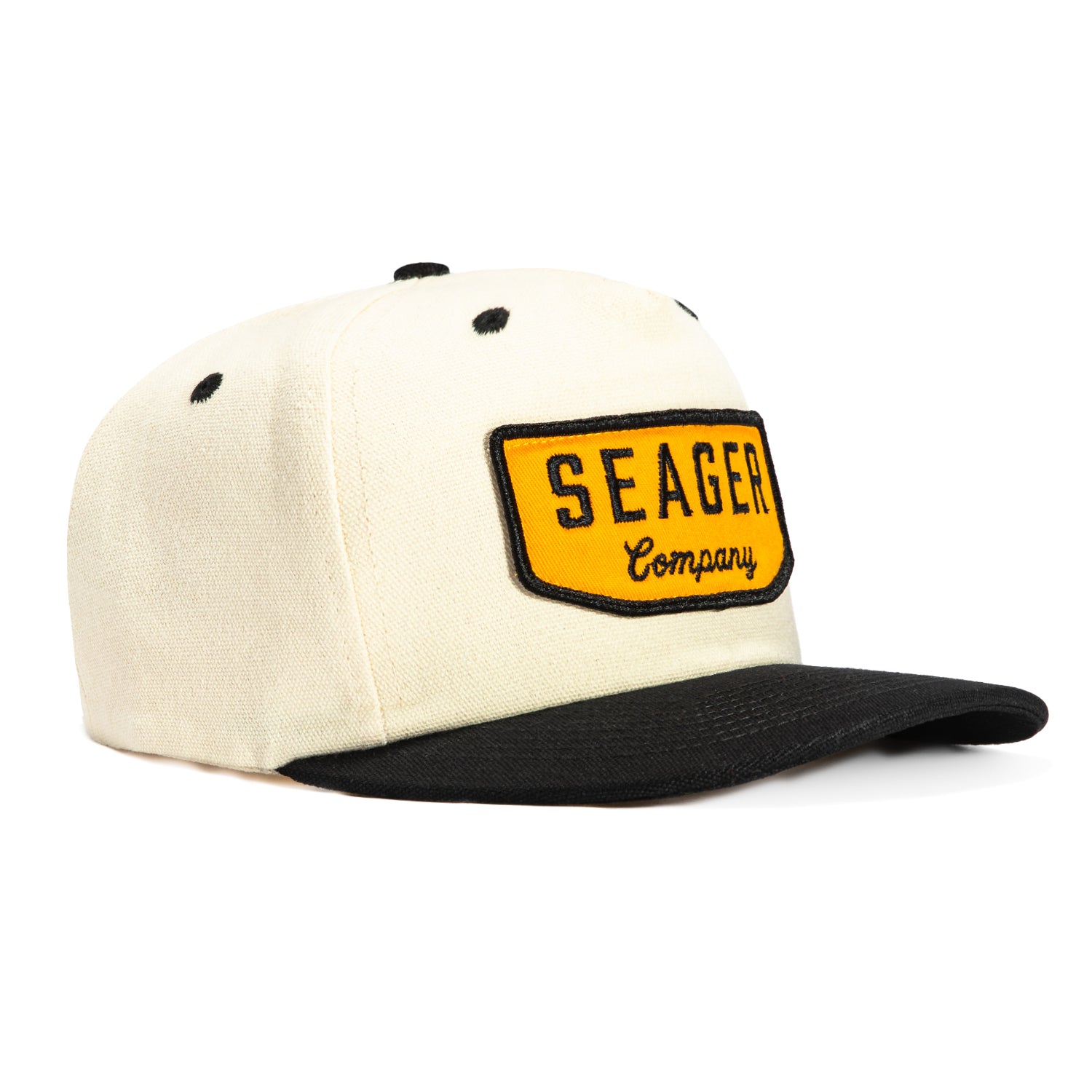 Seager Wilson Snapback Hat for Men & Women - Adjustable White & Black Baseball Cap for Casual & Sports Wear