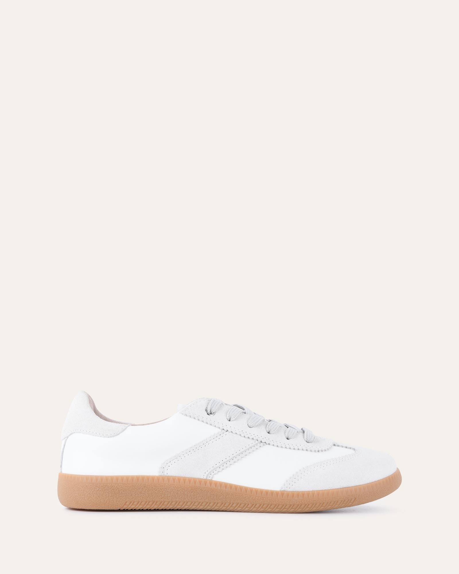 WHITE GREY LEATHER