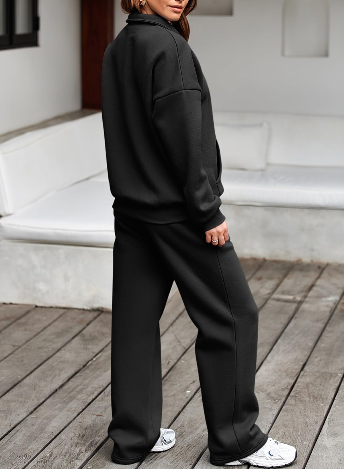 Aleumdr Women's 2-Piece Matching Sweatsuit Set - Zip Up Hoodie & Joggers Lounge Wear for Casual Outfits, Gym, Yoga, and Home Comfort