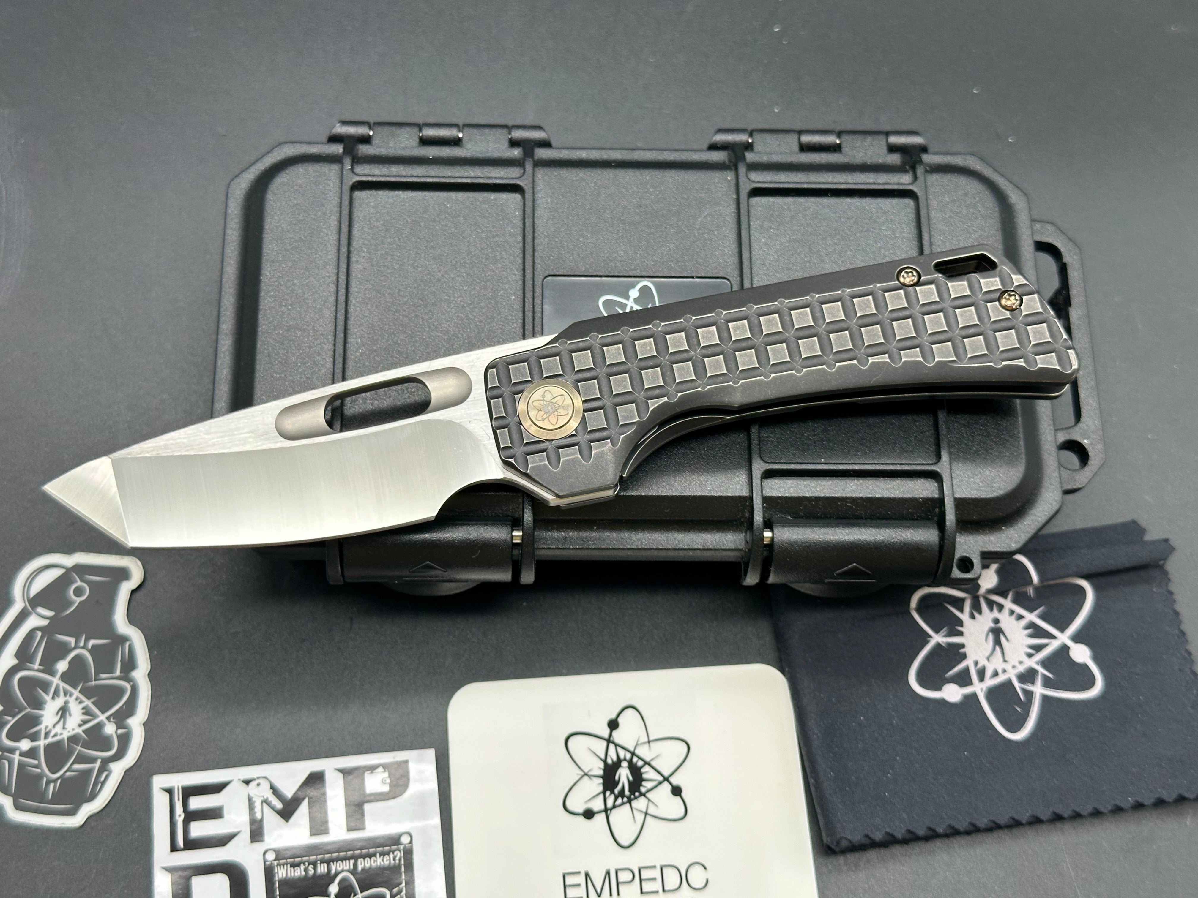EMP EDC Nymble T 3.1 Pocket Knife - M390 Premium Steel Blade, Blackwashed Titanium Handle - Perfect for Everyday Carry, Outdoor Adventures & Tactical Use